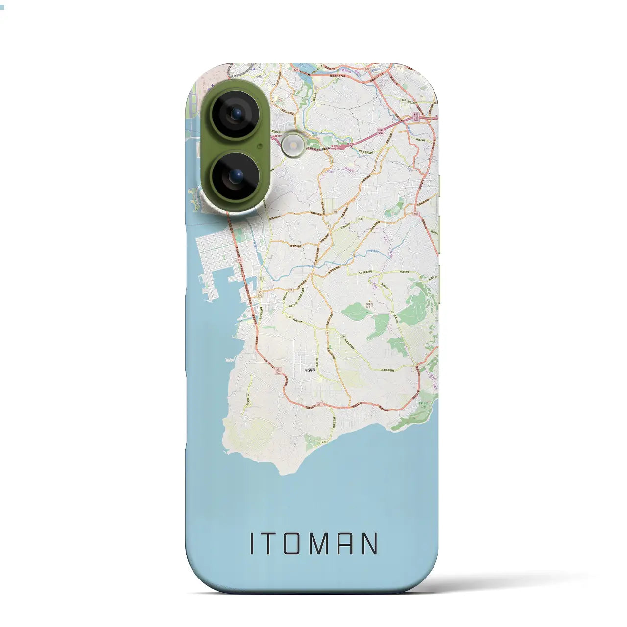 【糸満(沖縄県)】地図柄iPhoneケース(バックカバータイプ)ブラック・iPhone 17 Pro Max 用