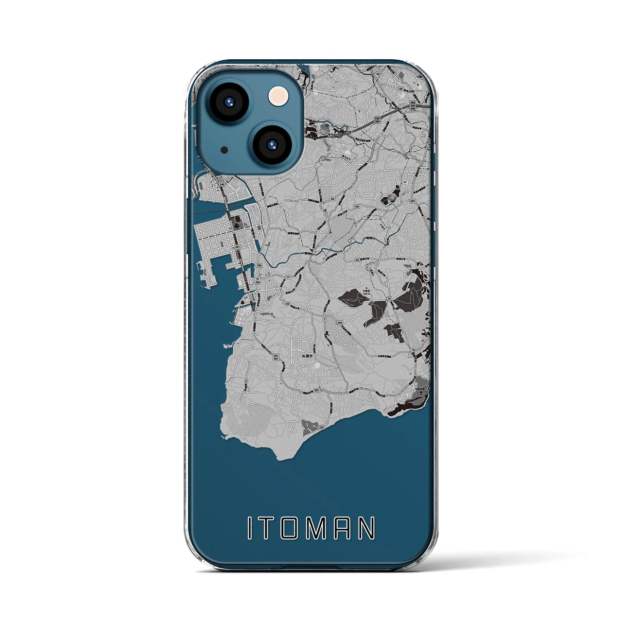 【糸満(沖縄県)】地図柄iPhoneケース(クリアタイプ)