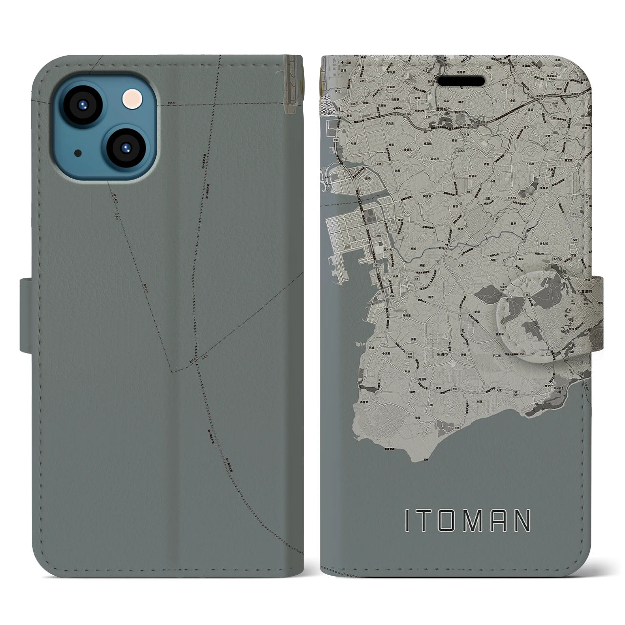 【糸満(沖縄県)】地図柄iPhoneケース(手帳タイプ)