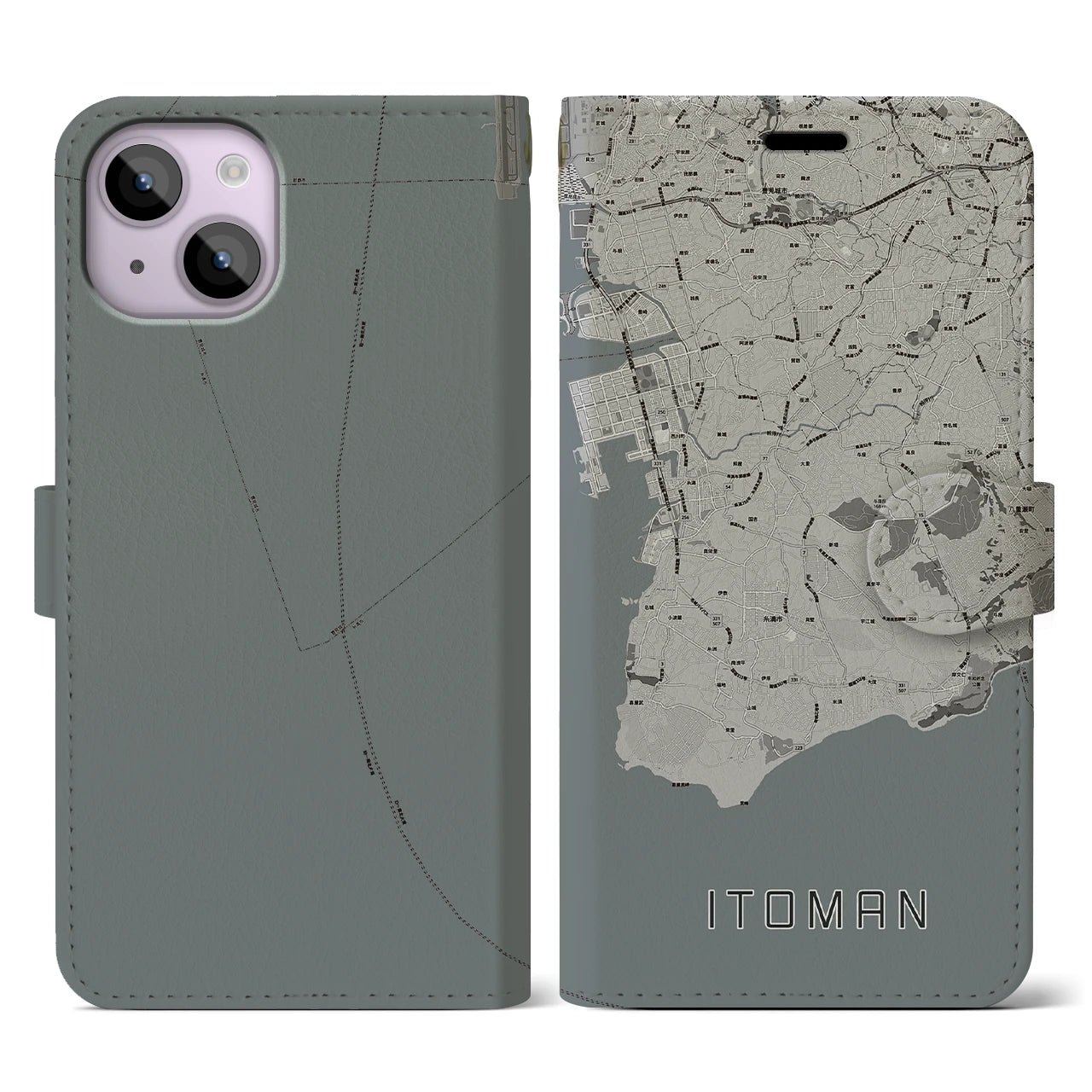 【糸満(沖縄県)】地図柄iPhoneケース(手帳タイプ)