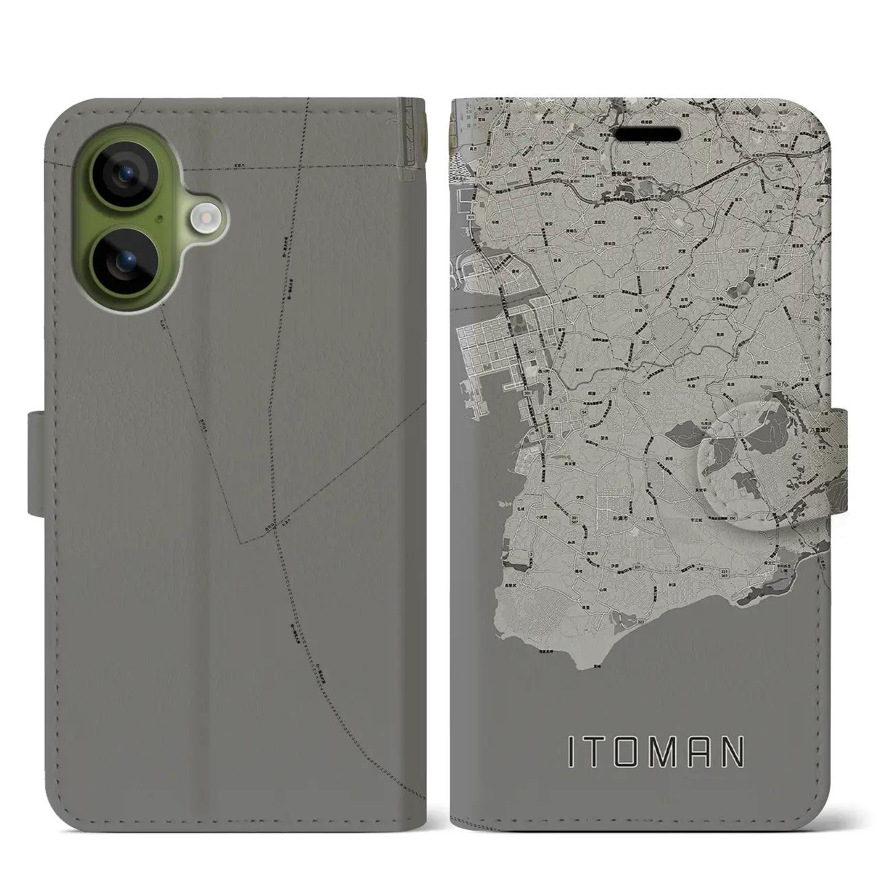 【糸満(沖縄県)】地図柄iPhoneケース(手帳タイプ)