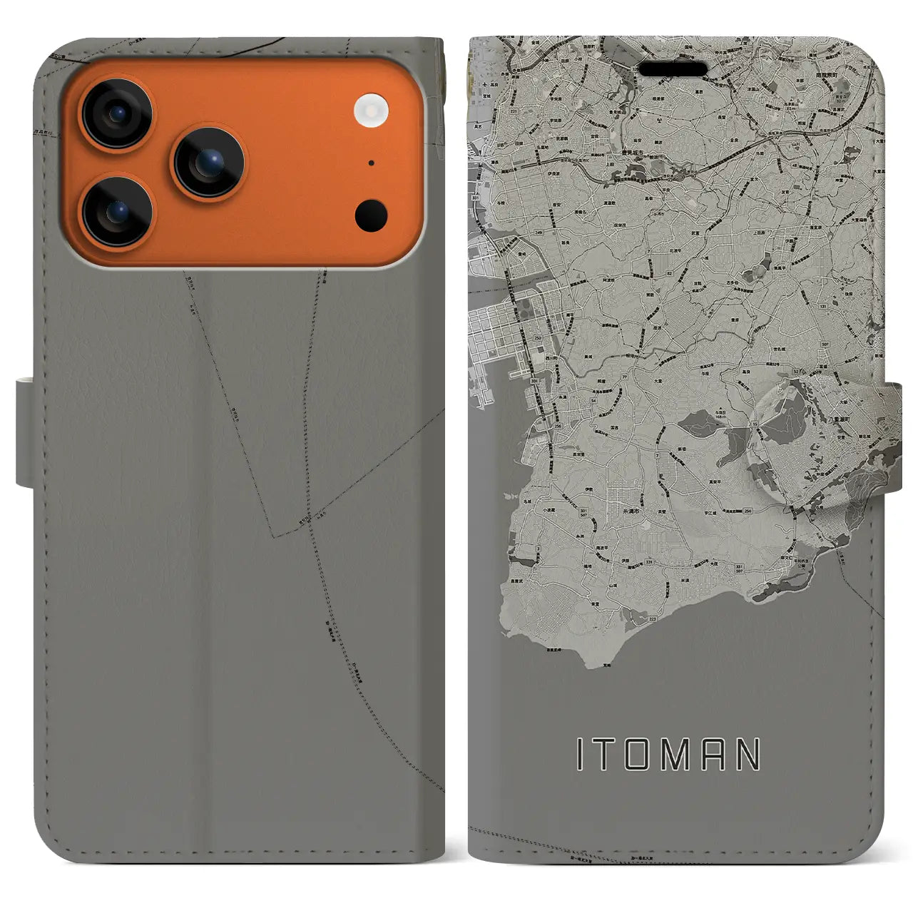 【糸満(沖縄県)】地図柄iPhoneケース(手帳タイプ)