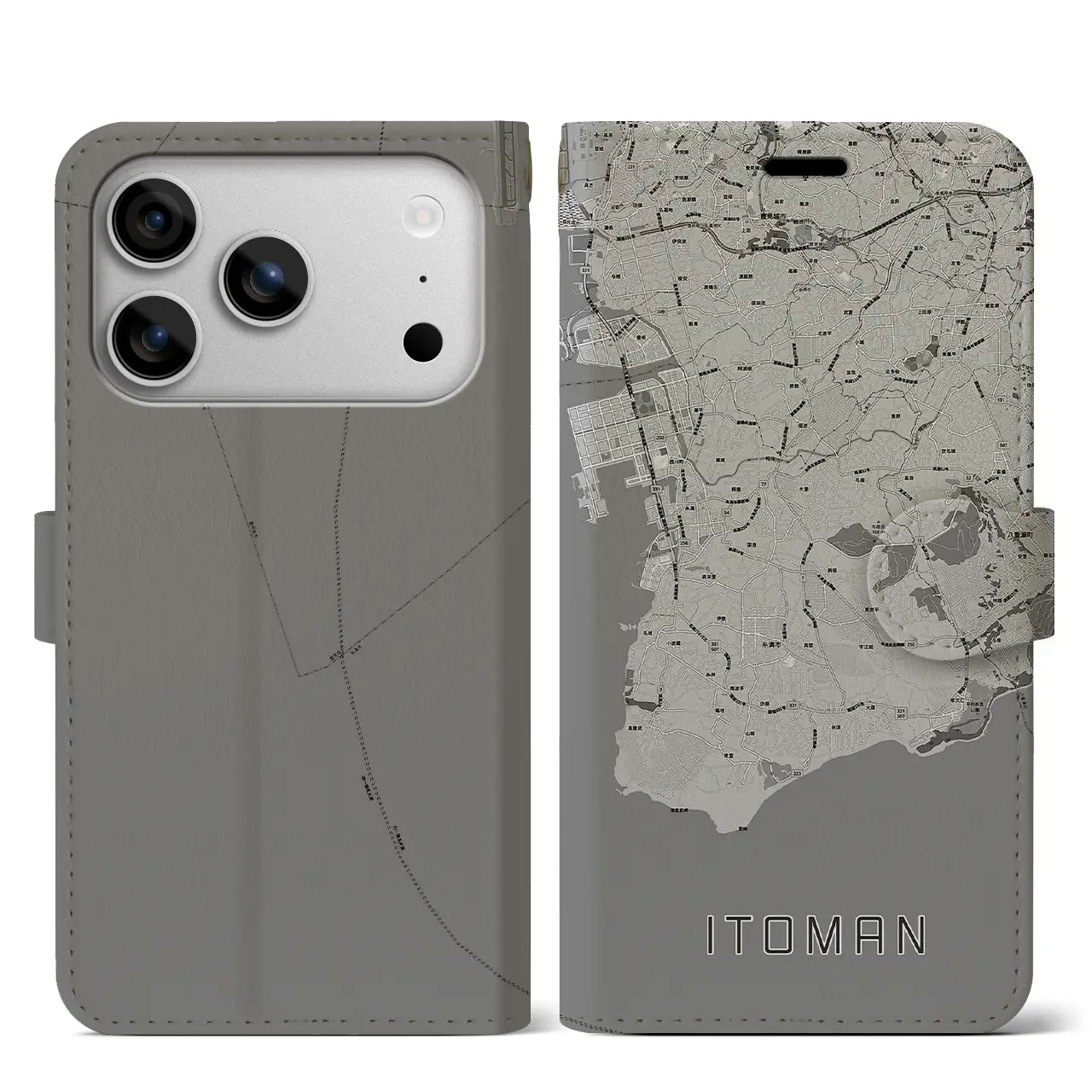 【糸満(沖縄県)】地図柄iPhoneケース(手帳タイプ)