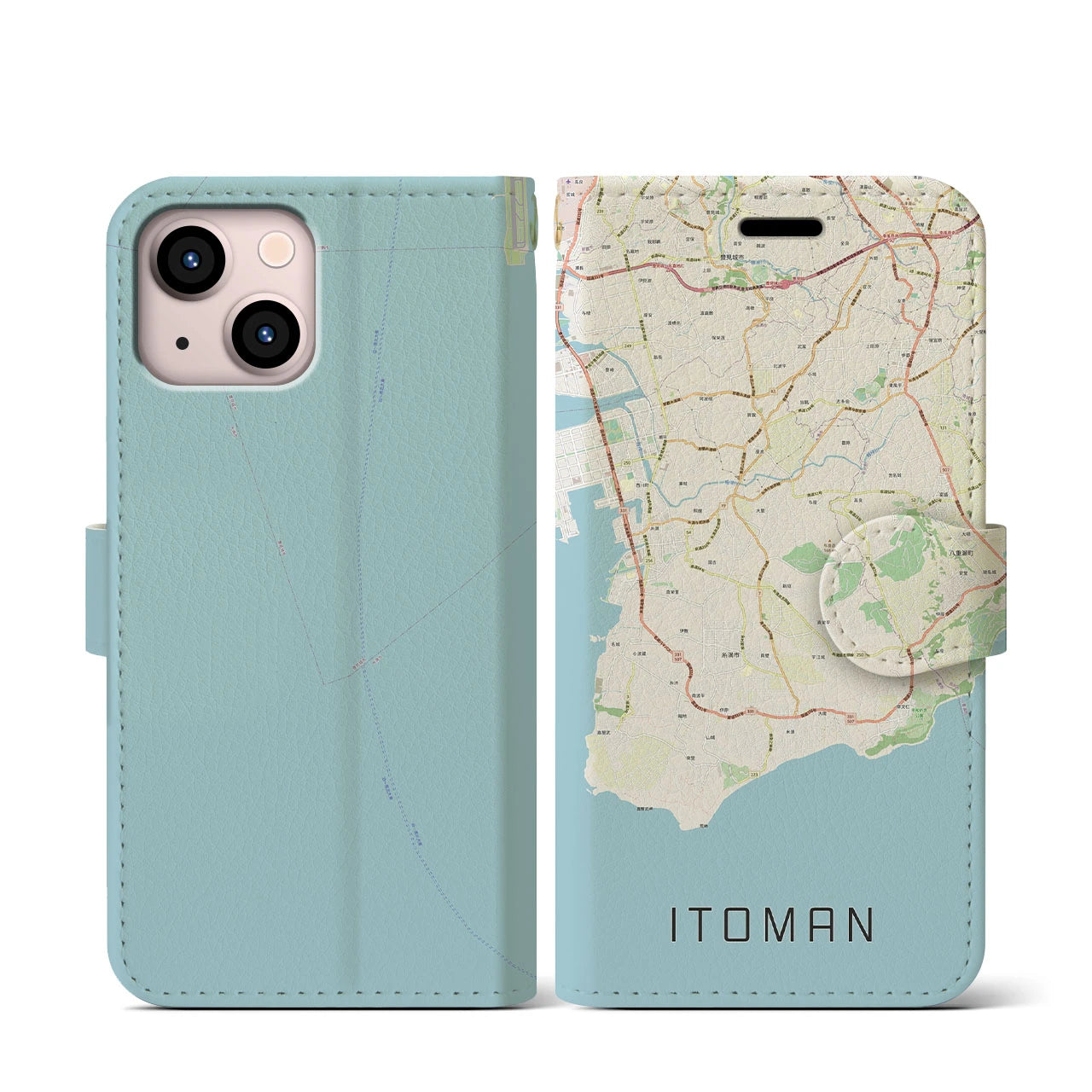 【糸満(沖縄県)】地図柄iPhoneケース(手帳タイプ)