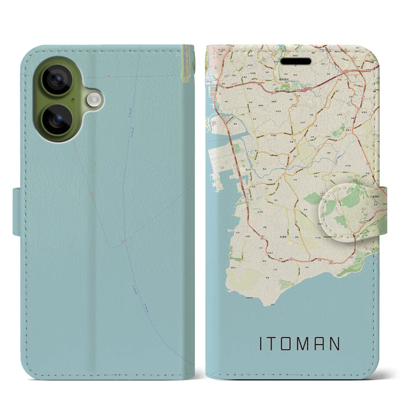 【糸満(沖縄県)】地図柄iPhoneケース(手帳タイプ)