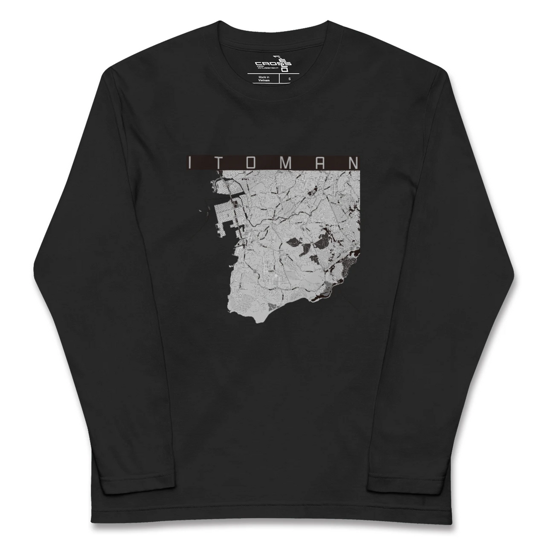 【糸満(沖縄県)】地図柄ロングスリーブTシャツ