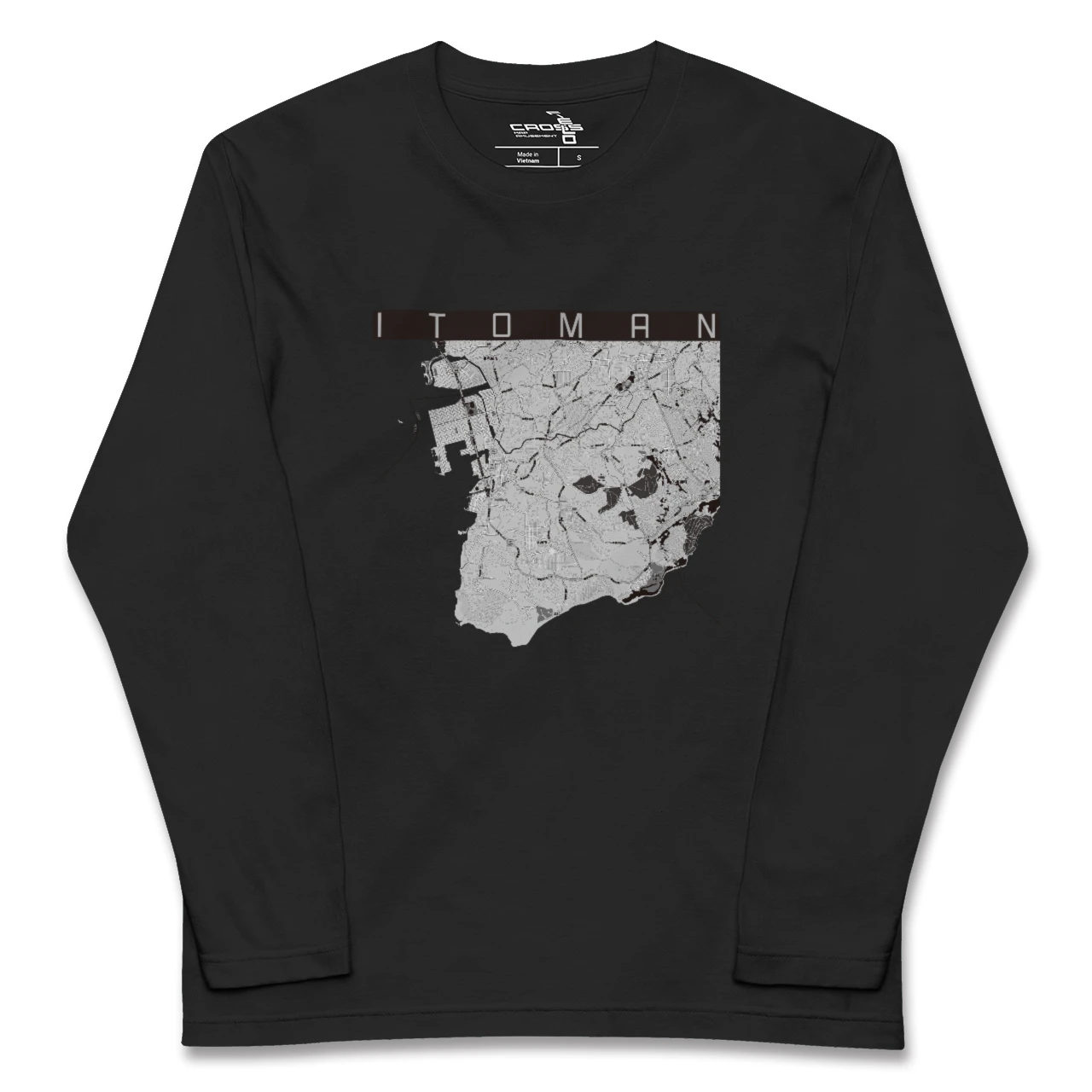 【糸満(沖縄県)】地図柄ロングスリーブTシャツ