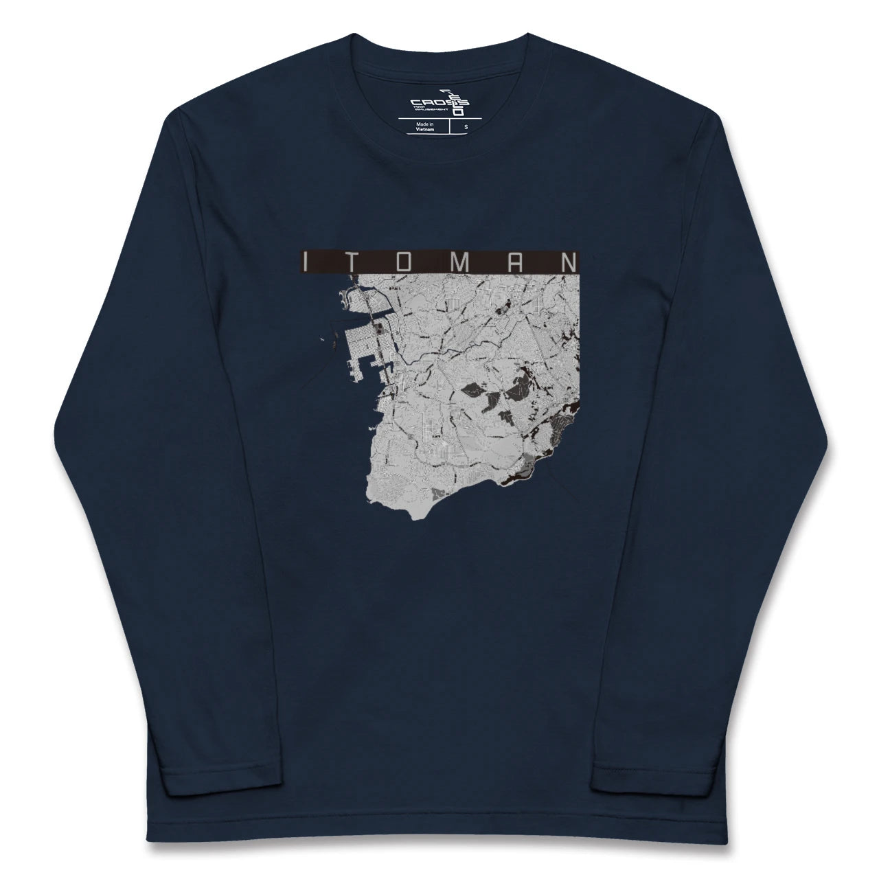 【糸満(沖縄県)】地図柄ロングスリーブTシャツ