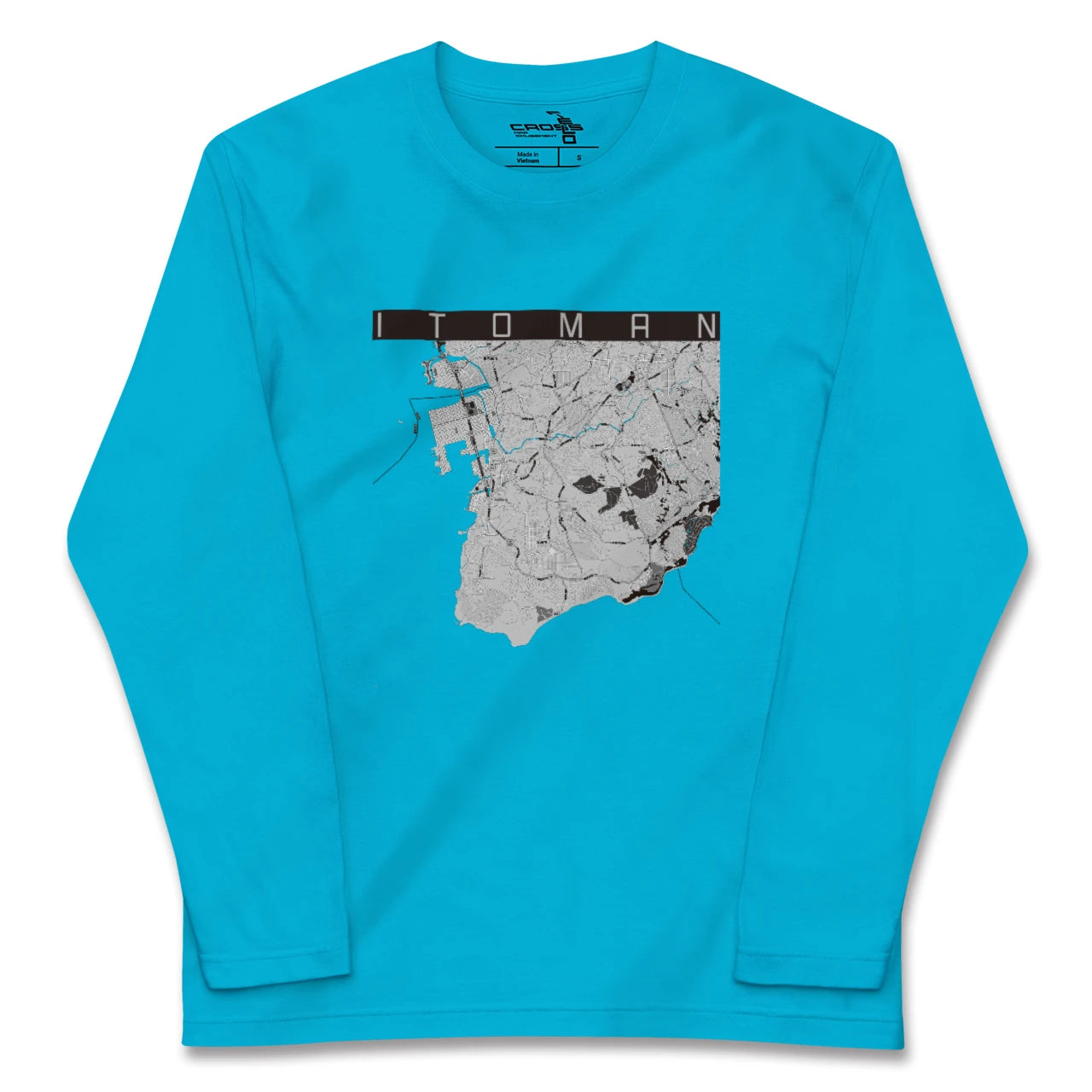 【糸満(沖縄県)】地図柄ロングスリーブTシャツ