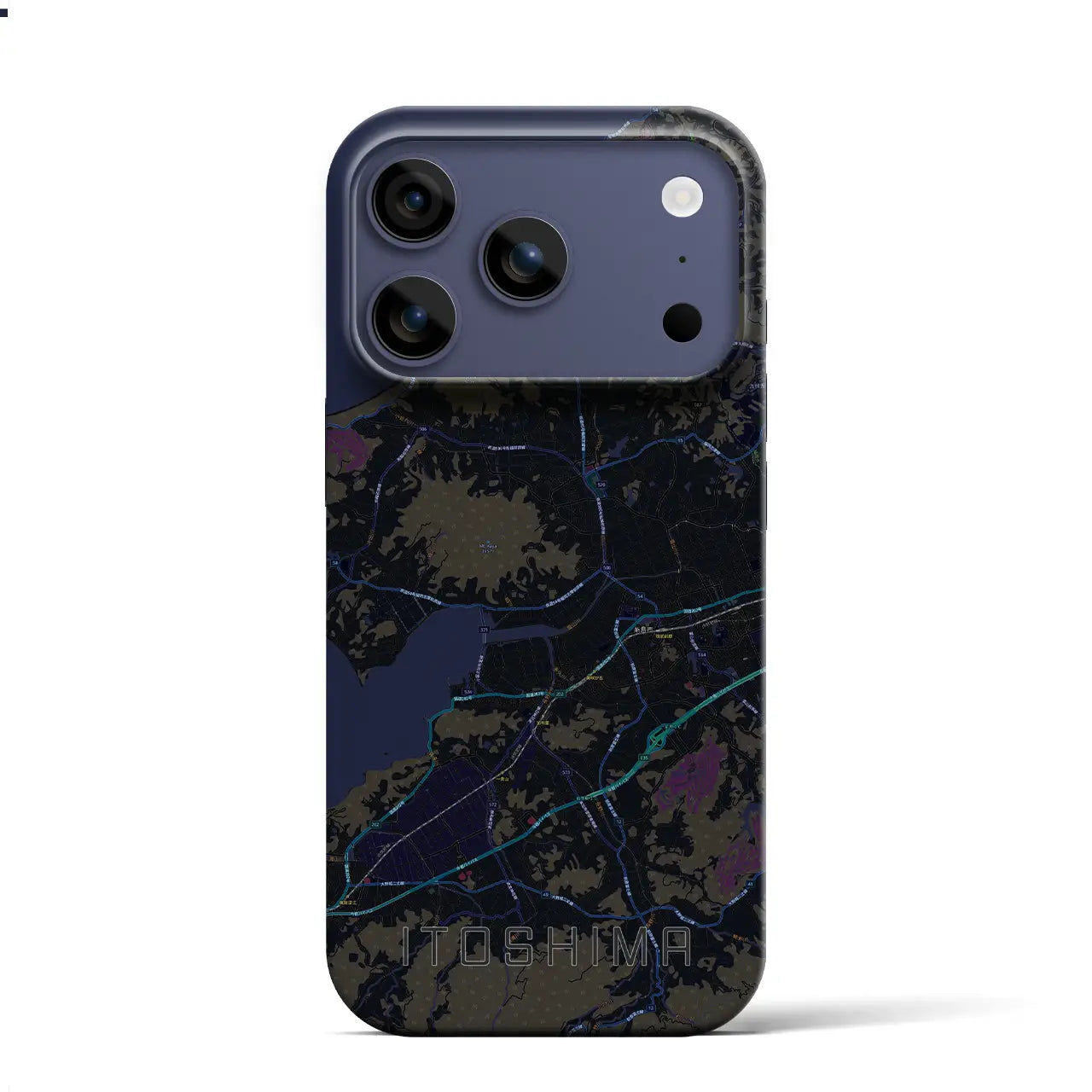 【糸島(福岡県)】地図柄iPhoneケース(バックカバータイプ)