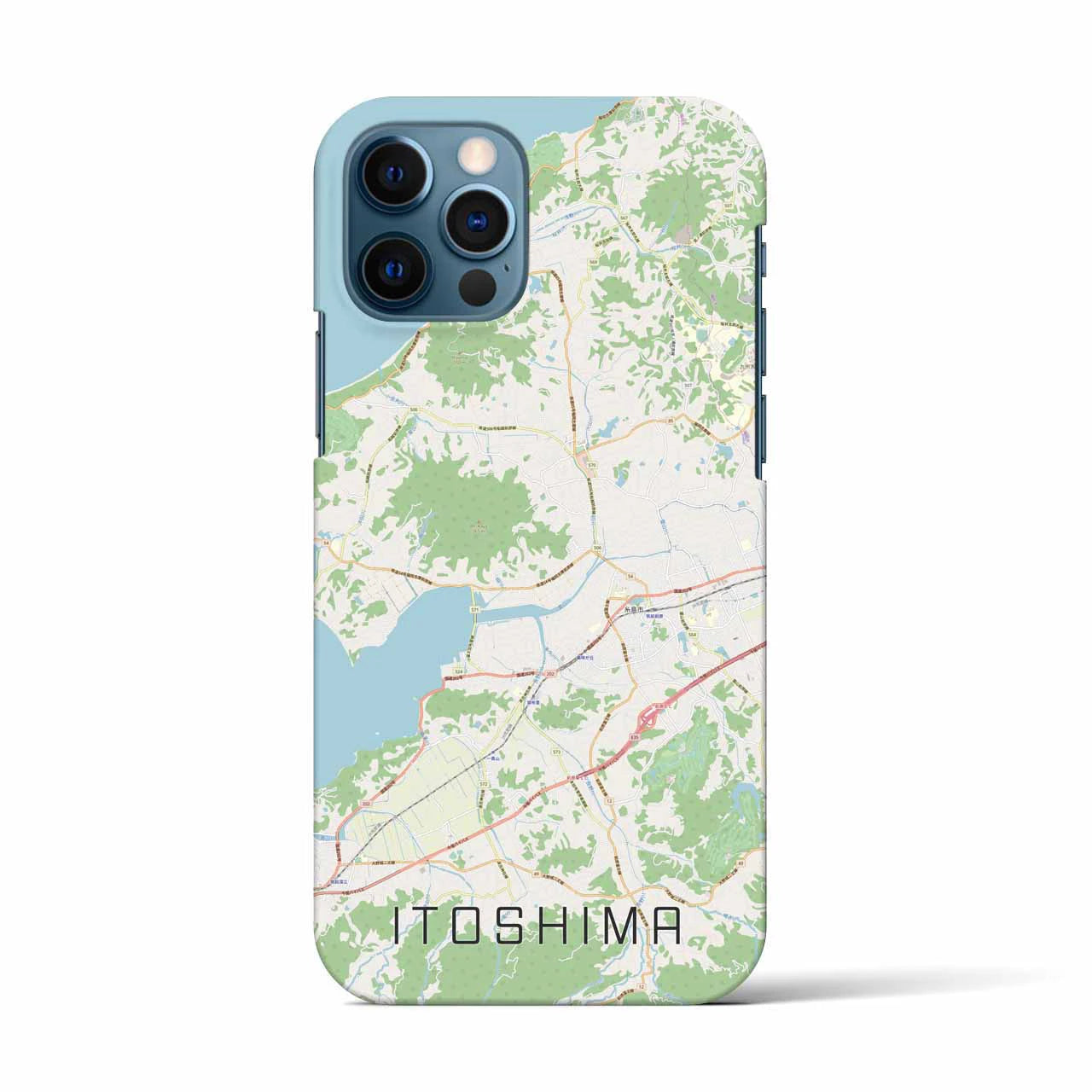 【糸島(福岡県)】地図柄iPhoneケース(バックカバータイプ)