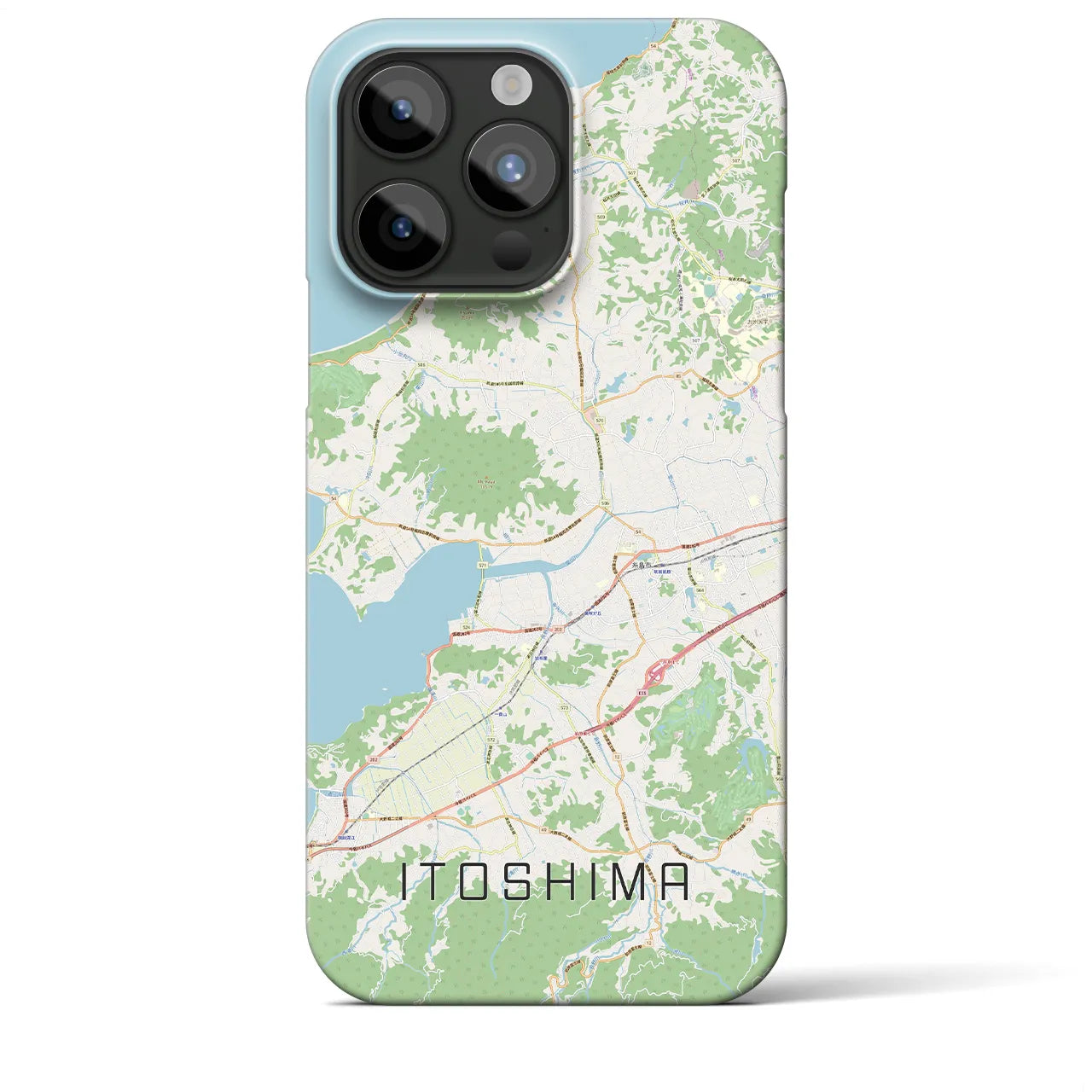 【糸島(福岡県)】地図柄iPhoneケース(バックカバータイプ)
