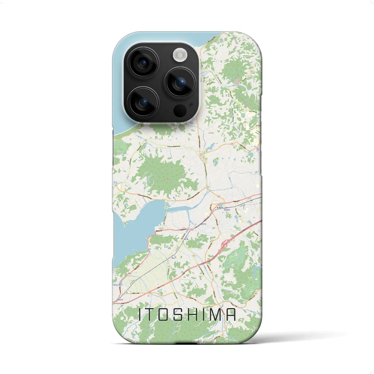 【糸島(福岡県)】地図柄iPhoneケース(バックカバータイプ)