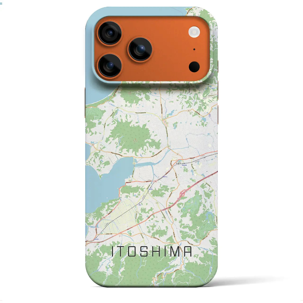 【糸島(福岡県)】地図柄iPhoneケース(バックカバータイプ)