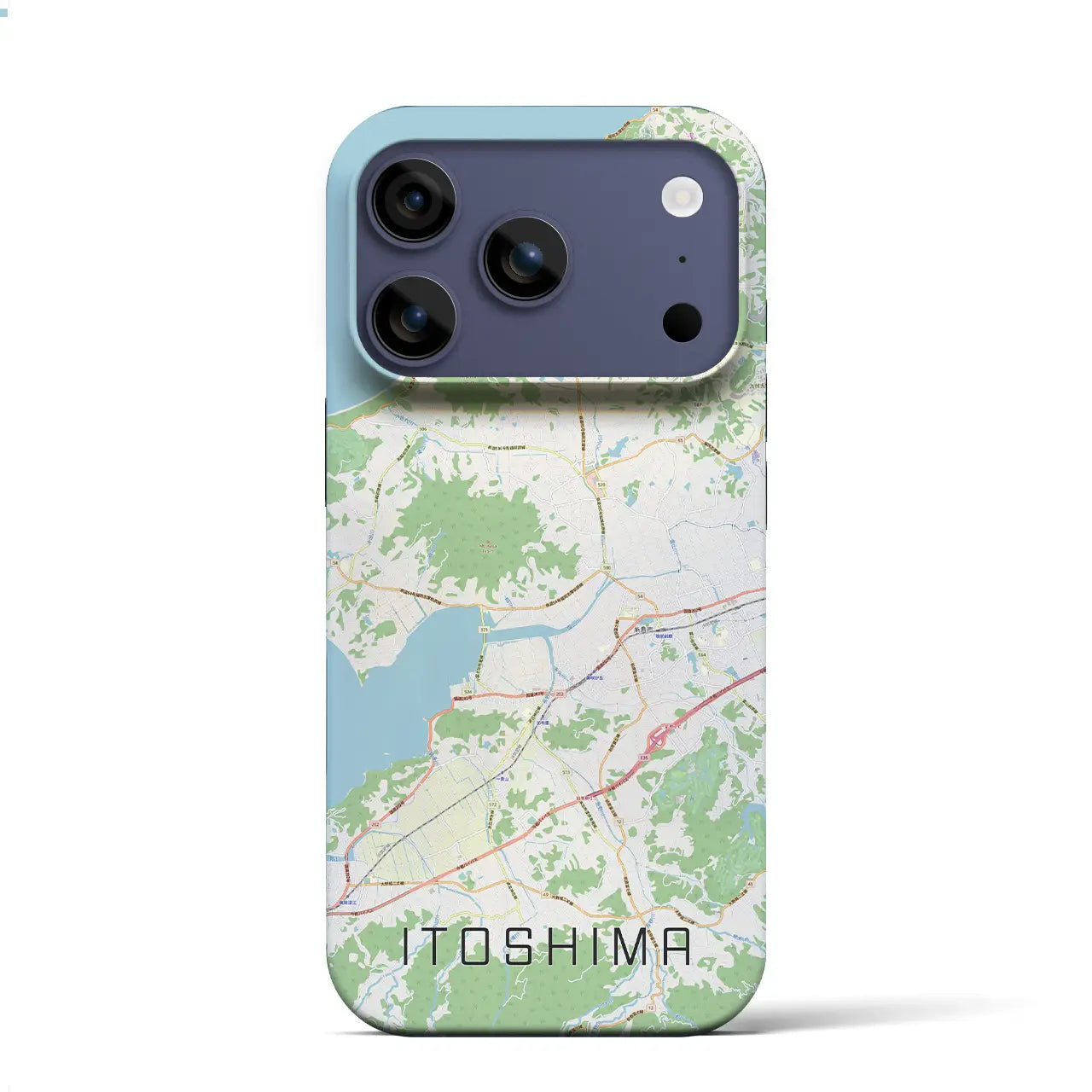 【糸島(福岡県)】地図柄iPhoneケース(バックカバータイプ)