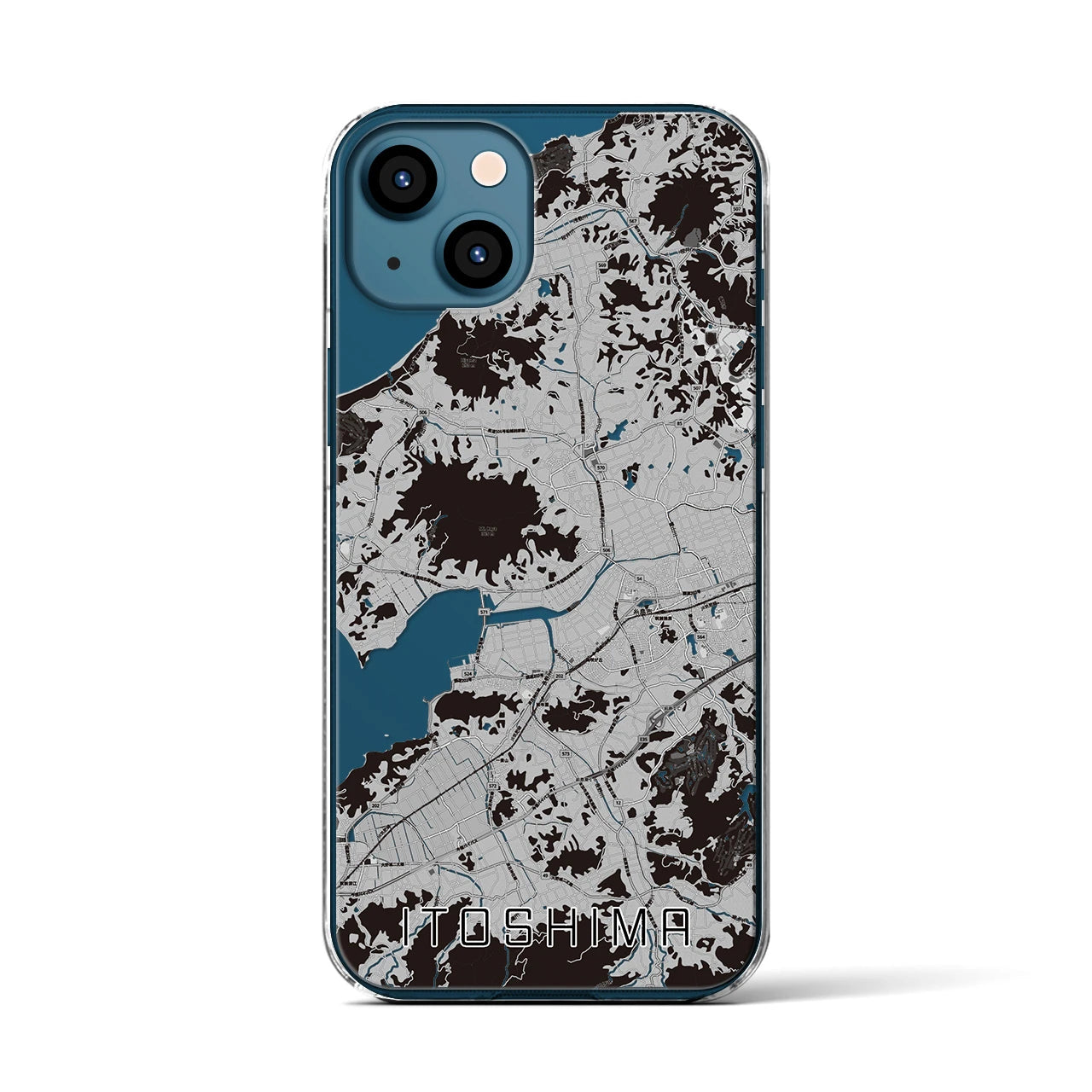 【糸島(福岡県)】地図柄iPhoneケース(クリアタイプ)