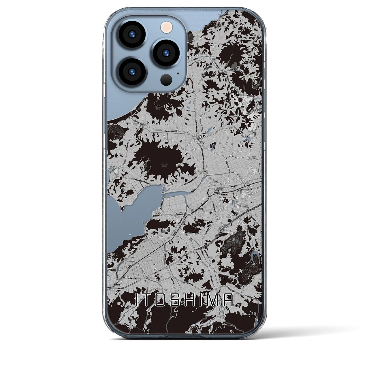 【糸島(福岡県)】地図柄iPhoneケース(クリアタイプ)