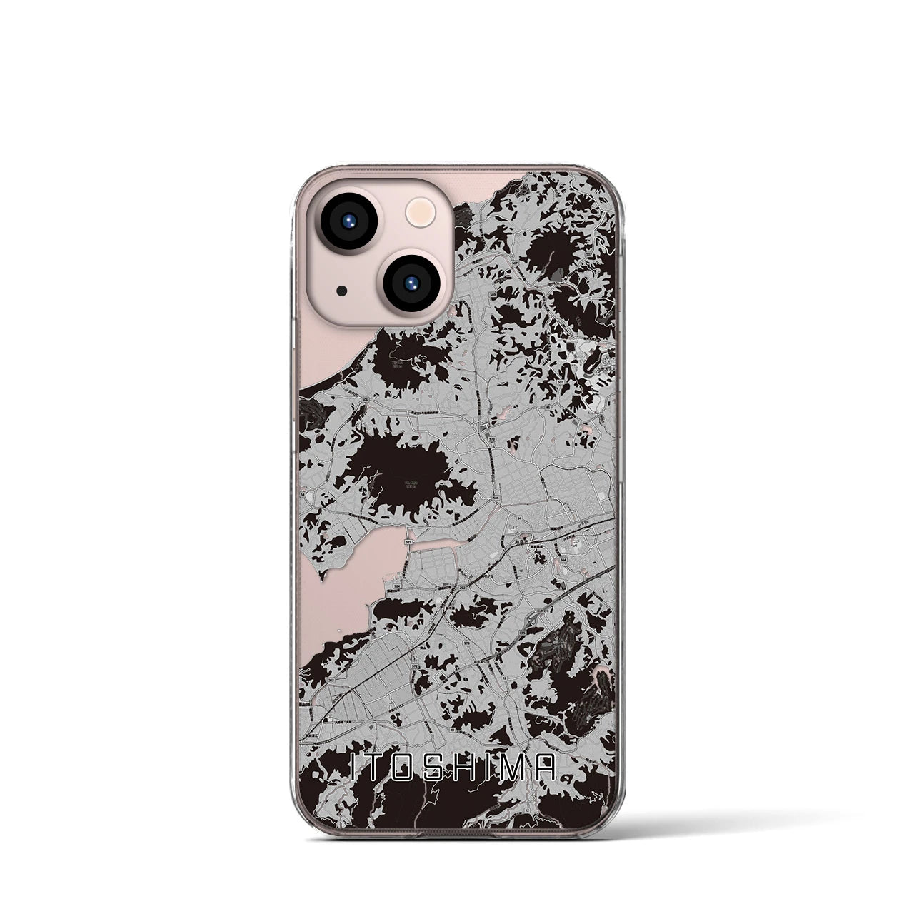 【糸島(福岡県)】地図柄iPhoneケース(クリアタイプ)