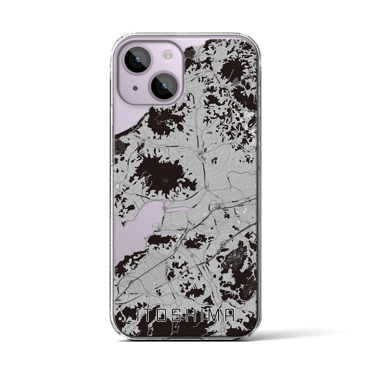 【糸島(福岡県)】地図柄iPhoneケース(クリアタイプ)