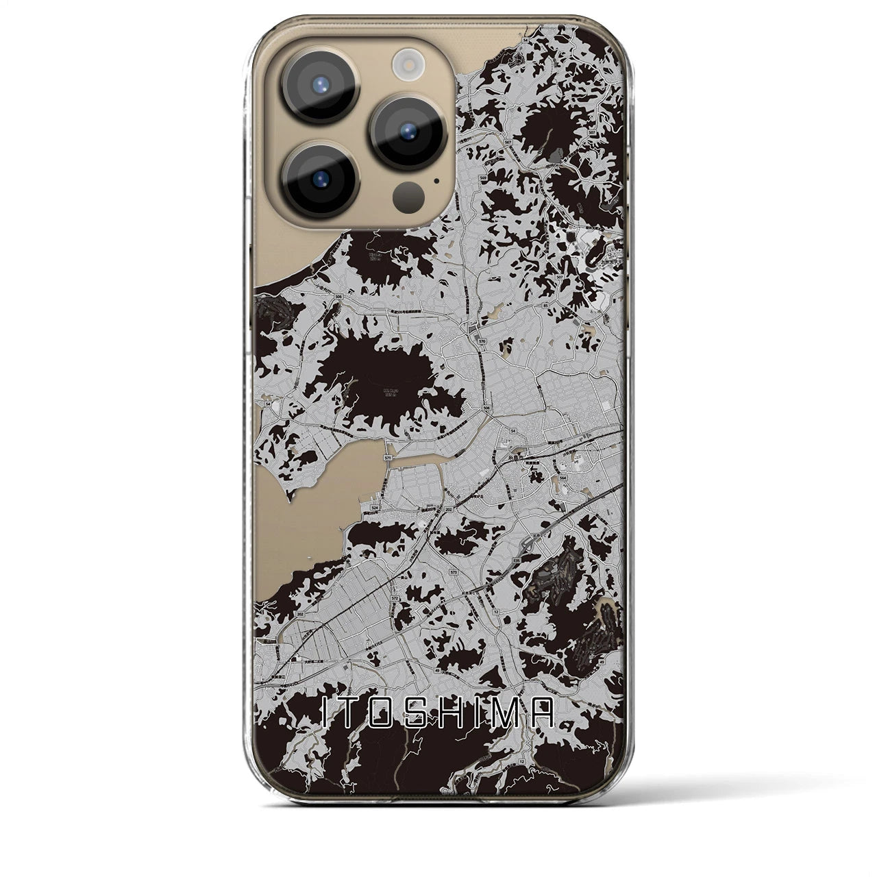 【糸島(福岡県)】地図柄iPhoneケース(クリアタイプ)