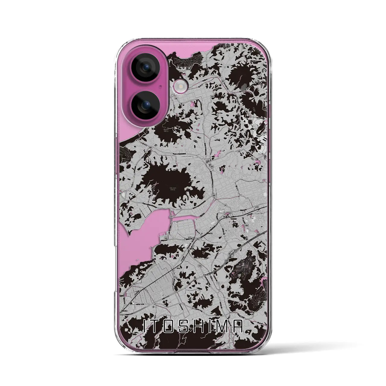 【糸島(福岡県)】地図柄iPhoneケース(クリアタイプ)