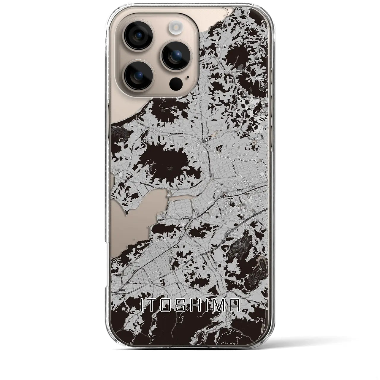 【糸島(福岡県)】地図柄iPhoneケース(クリアタイプ)