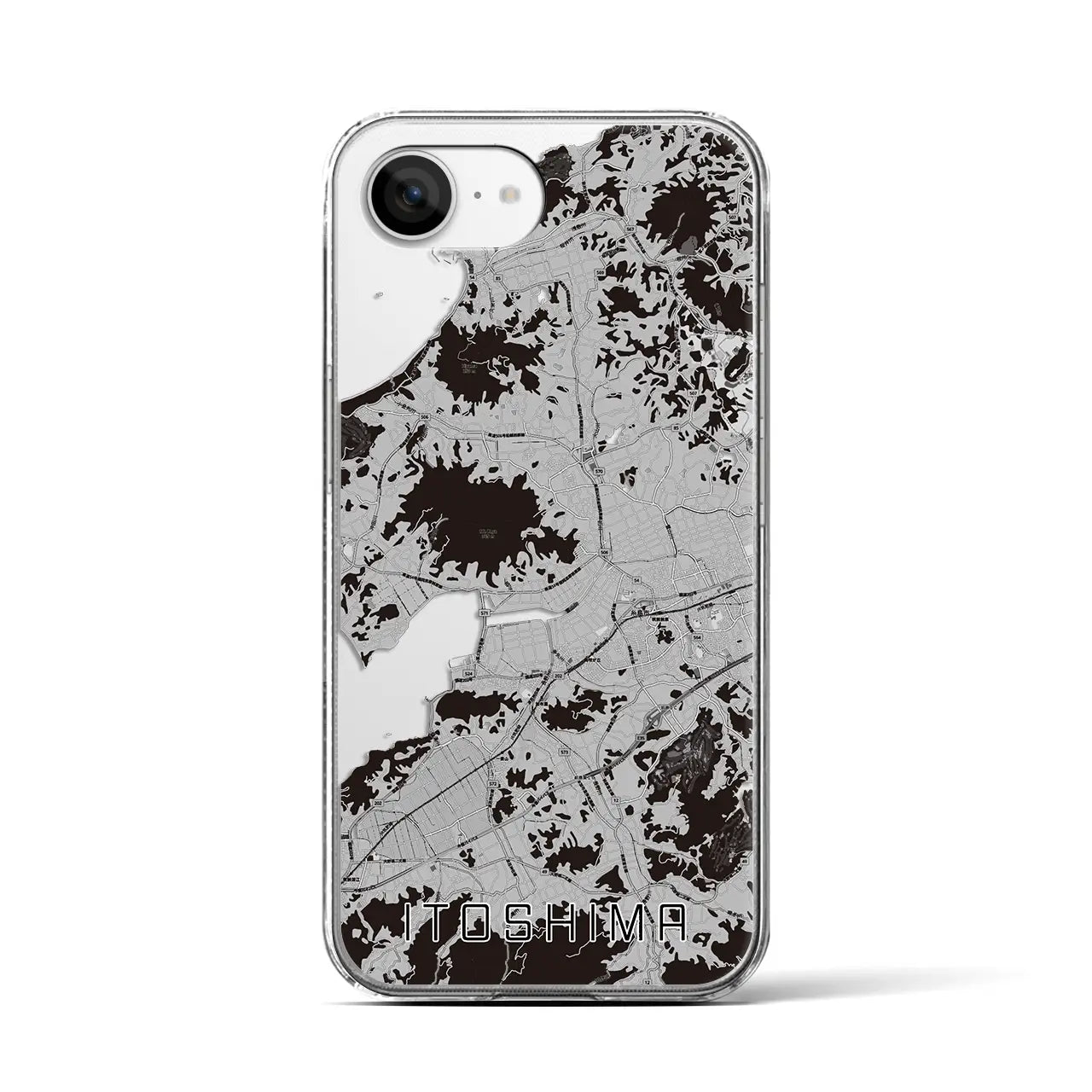 【糸島(福岡県)】地図柄iPhoneケース(クリアタイプ)