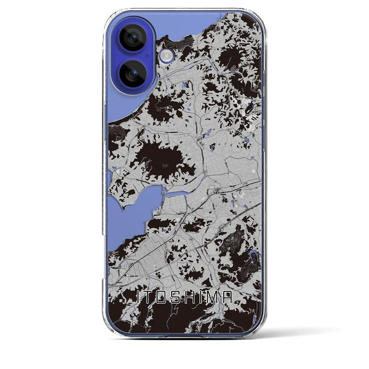 【糸島(福岡県)】地図柄iPhoneケース(クリアタイプ)