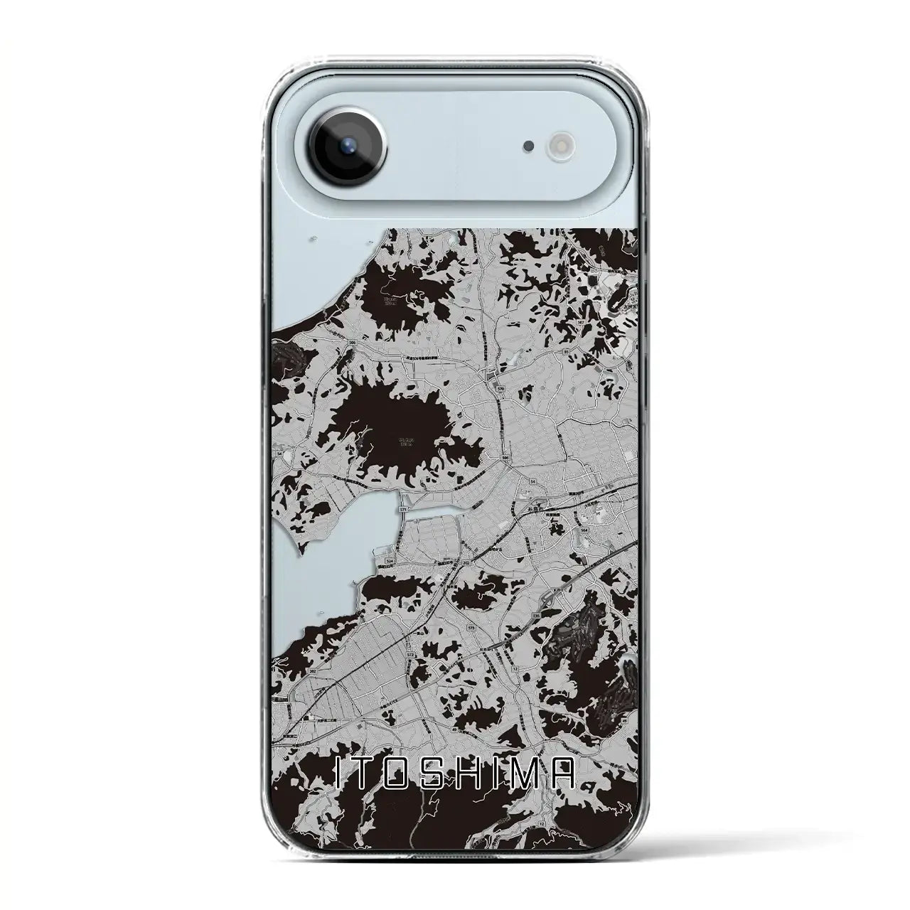 【糸島(福岡県)】地図柄iPhoneケース(クリアタイプ)