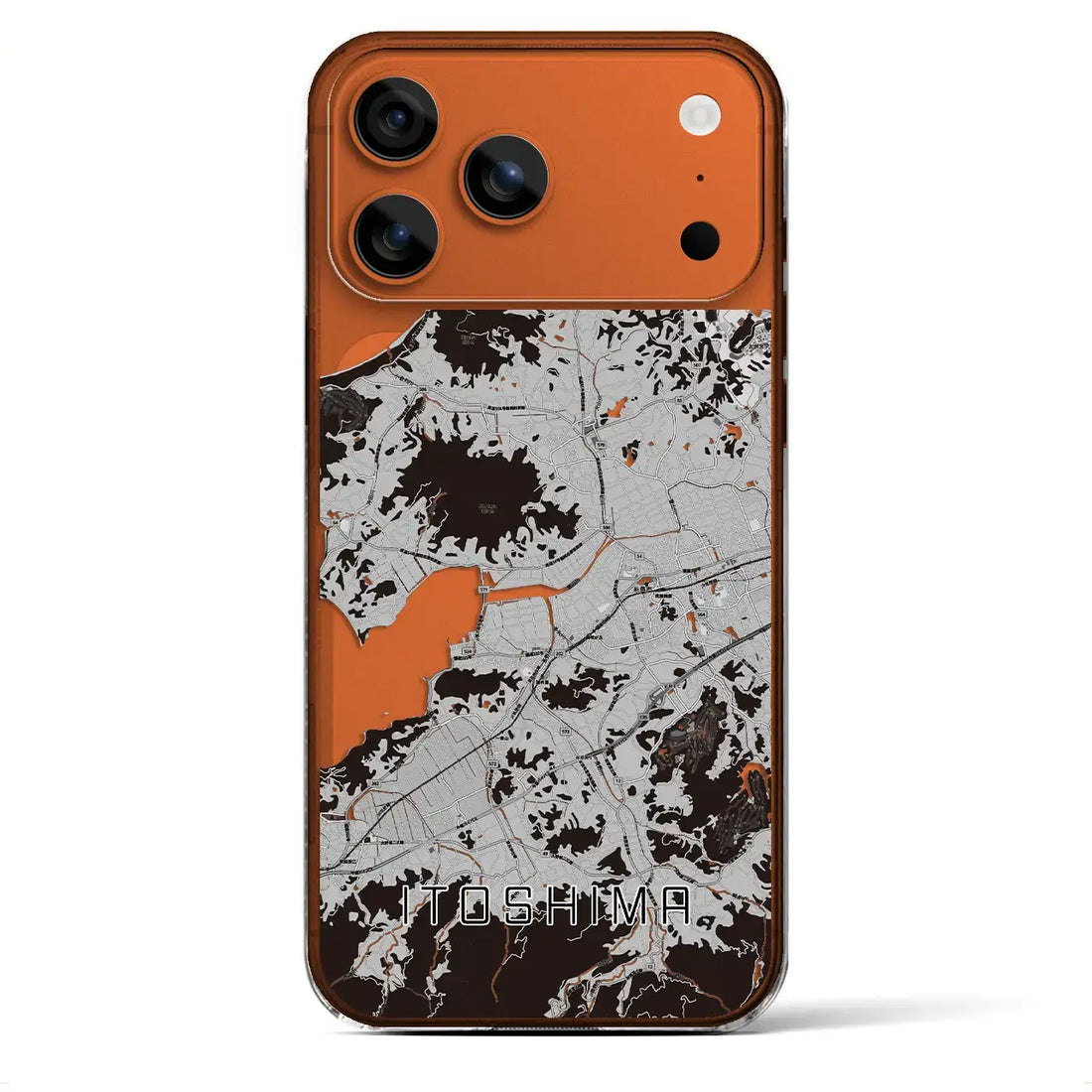 【糸島(福岡県)】地図柄iPhoneケース(クリアタイプ)