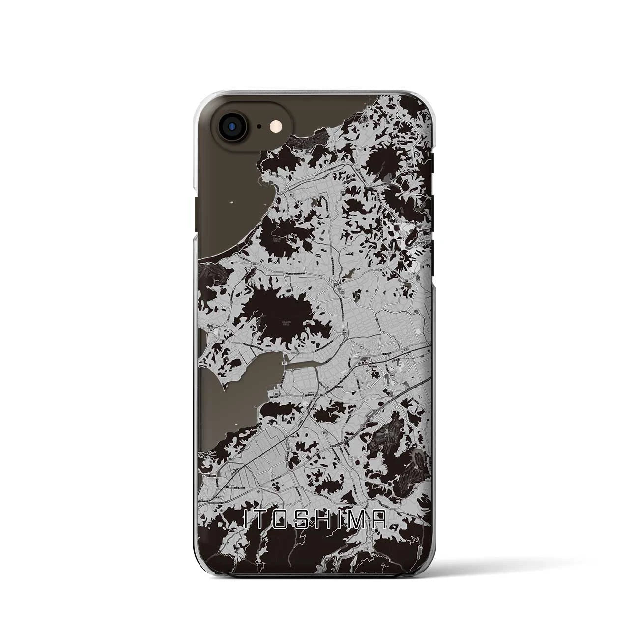 【糸島(福岡県)】地図柄iPhoneケース(クリアタイプ)