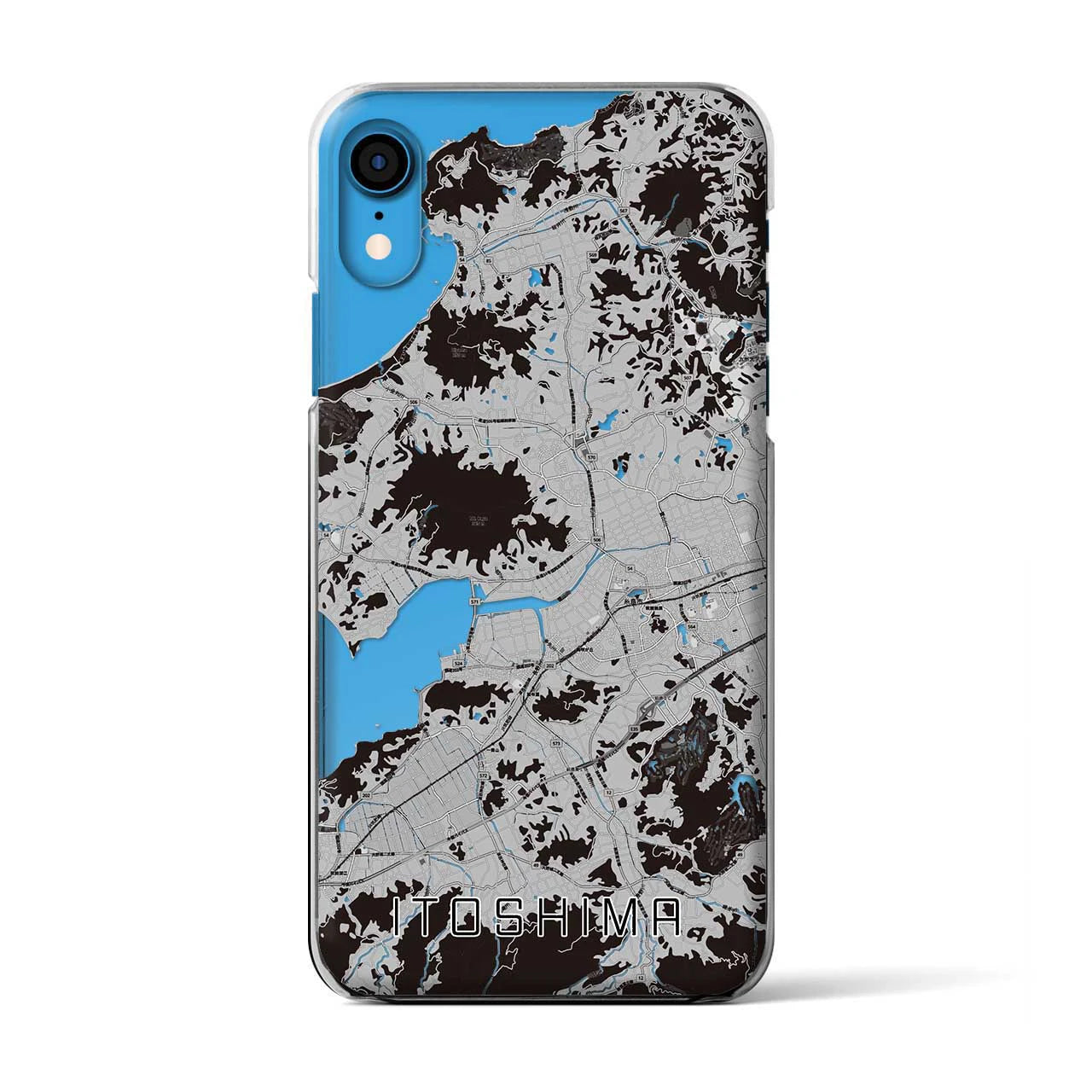 【糸島(福岡県)】地図柄iPhoneケース(クリアタイプ)