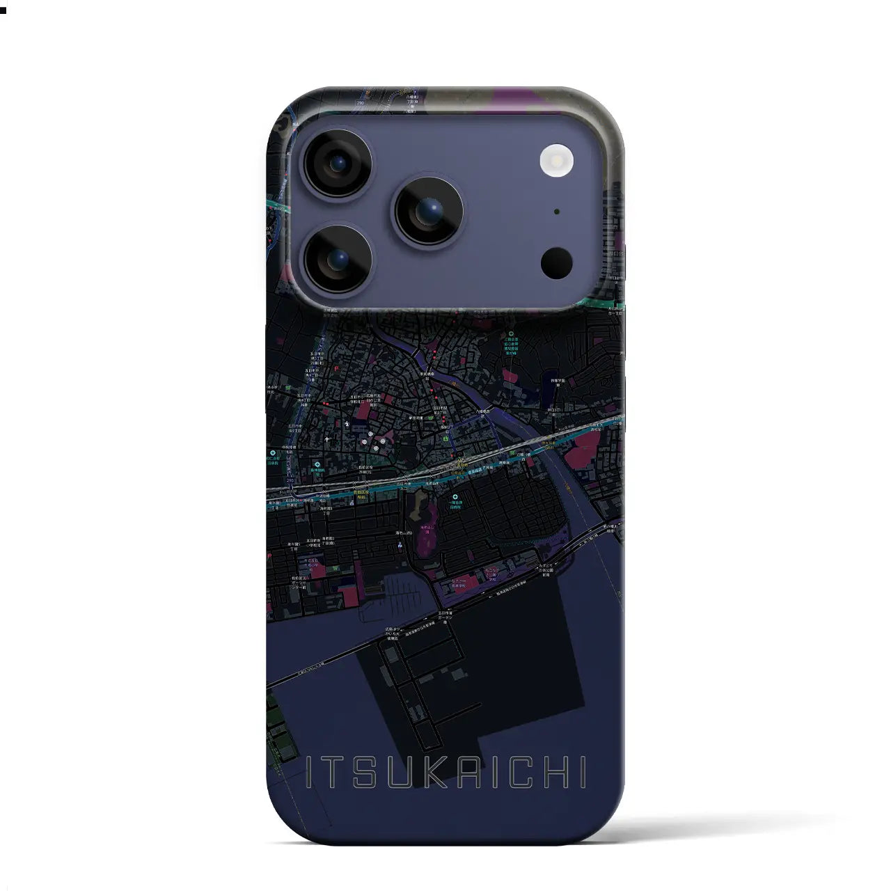 【五日市(広島県)】地図柄iPhoneケース(バックカバータイプ)