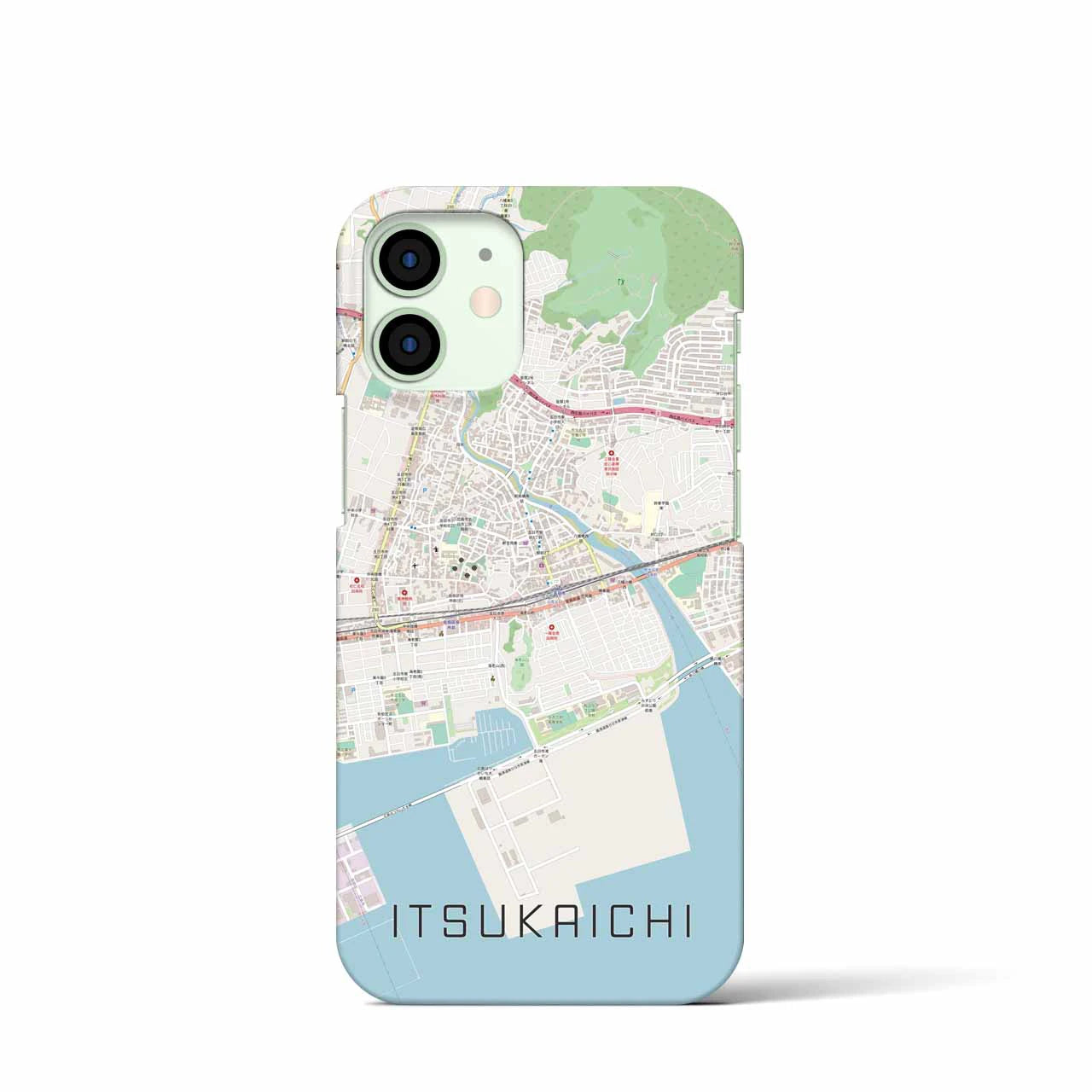 【五日市(広島県)】地図柄iPhoneケース(バックカバータイプ)