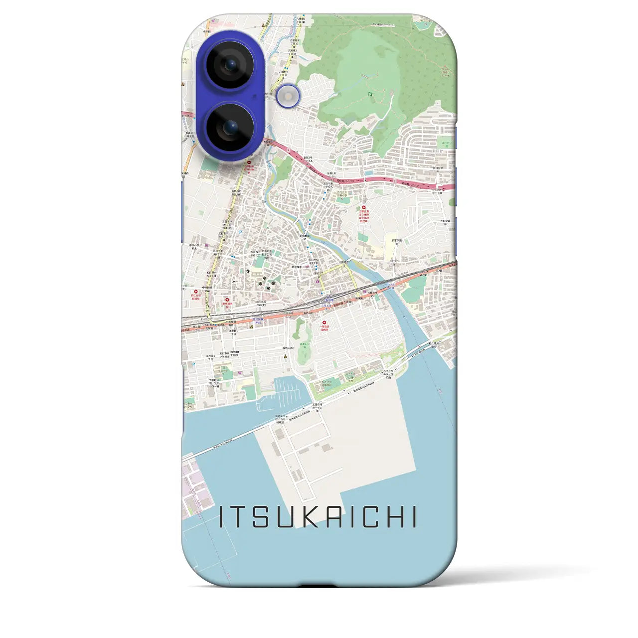 【五日市(広島県)】地図柄iPhoneケース(バックカバータイプ)