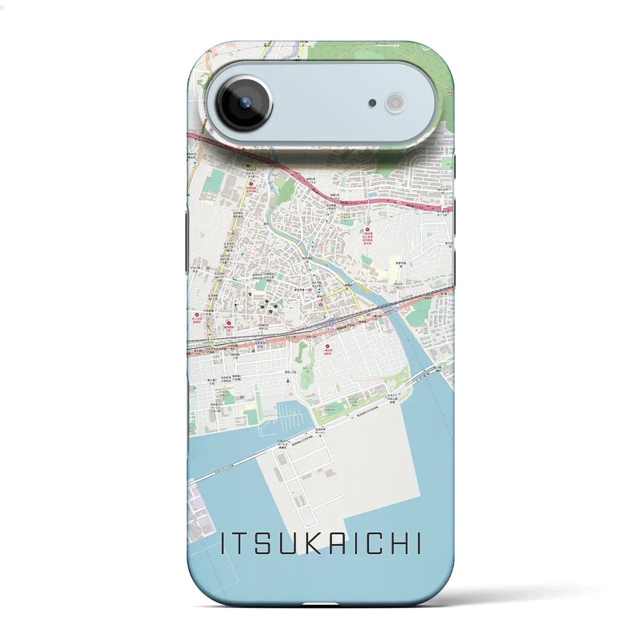 【五日市(広島県)】地図柄iPhoneケース(バックカバータイプ)