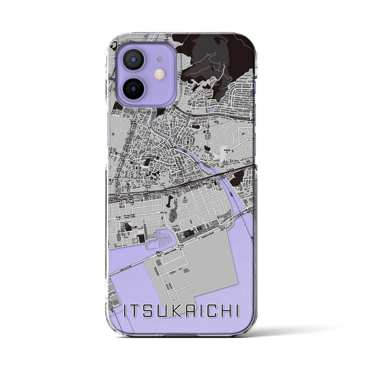 【五日市(広島県)】地図柄iPhoneケース(クリアタイプ)