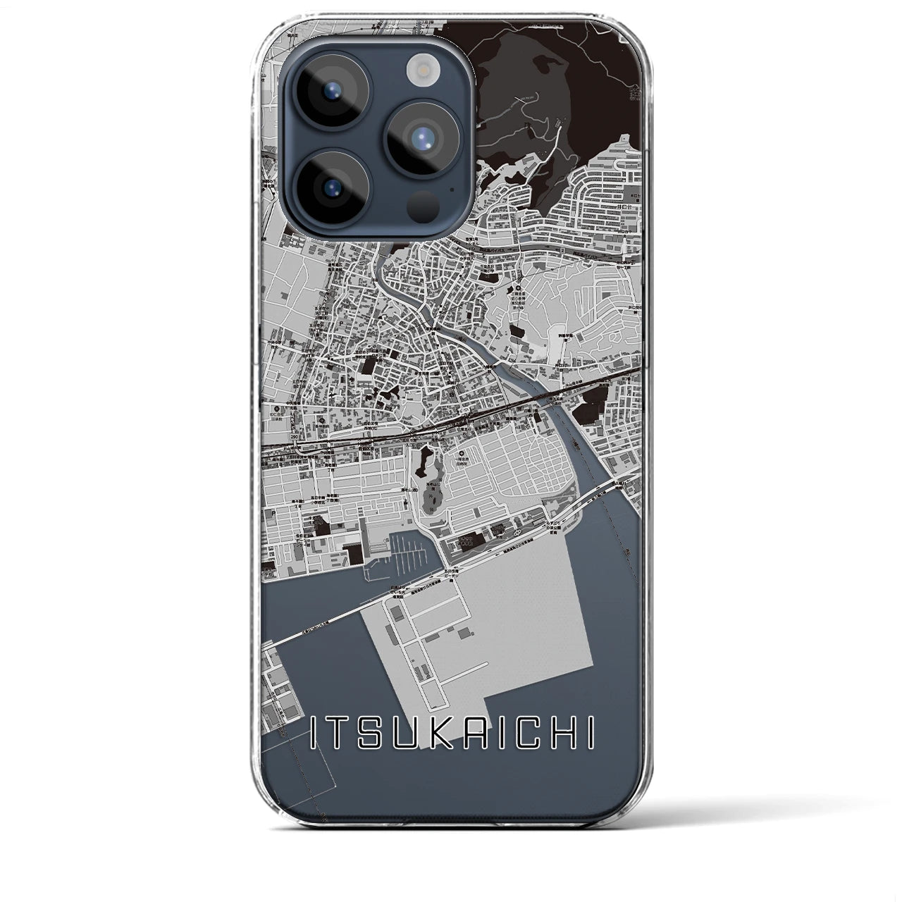 【五日市(広島県)】地図柄iPhoneケース(クリアタイプ)