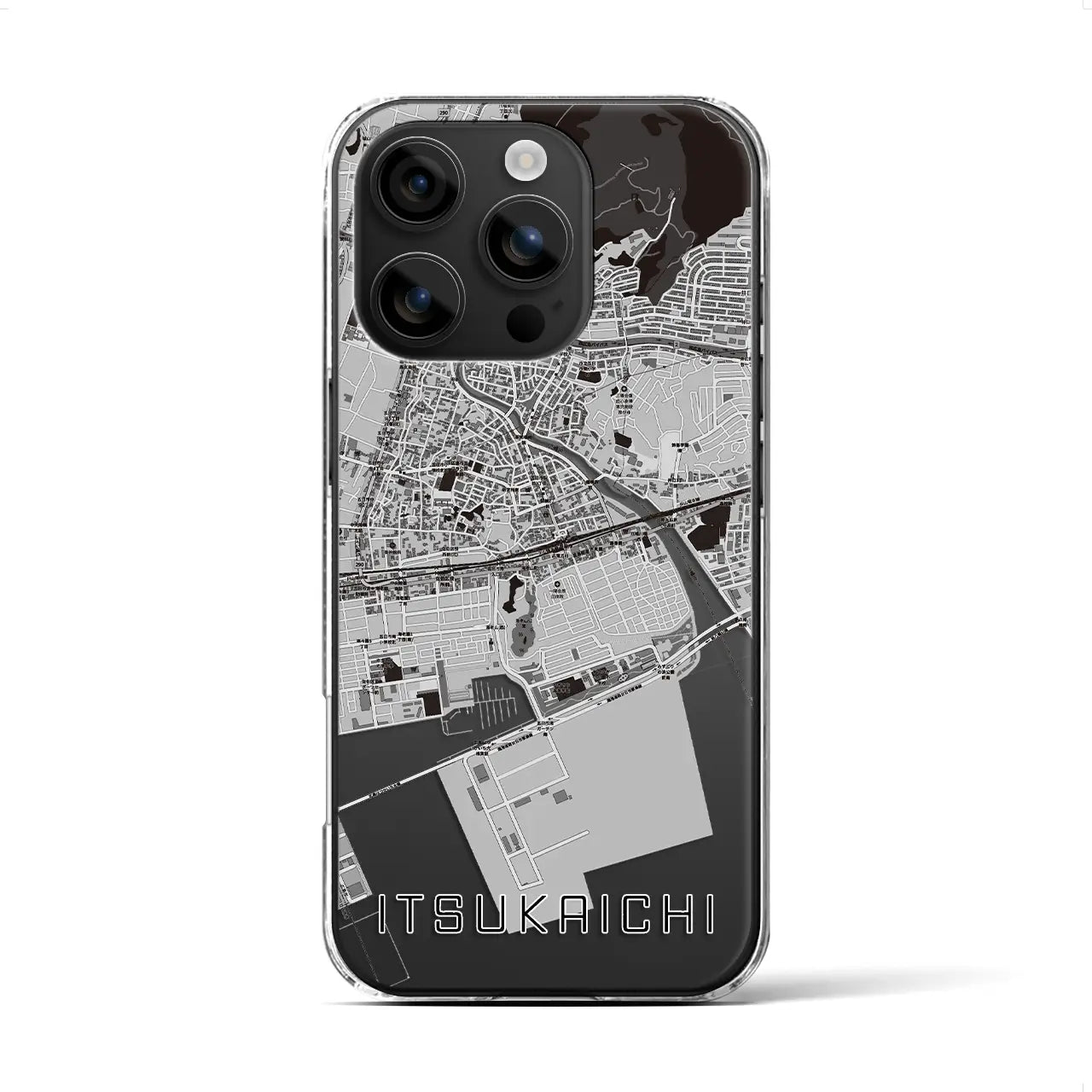 【五日市(広島県)】地図柄iPhoneケース(クリアタイプ)
