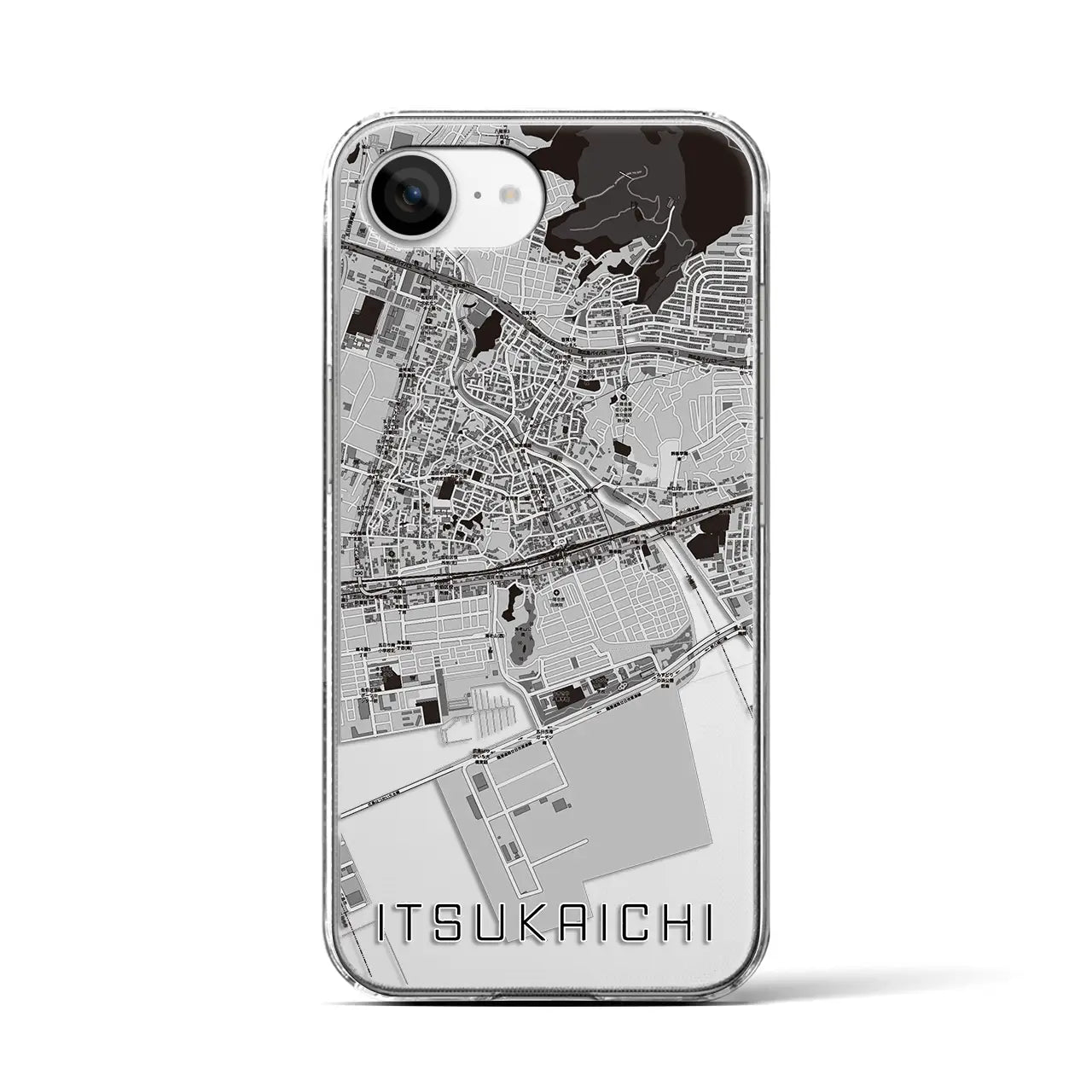 【五日市(広島県)】地図柄iPhoneケース(クリアタイプ)