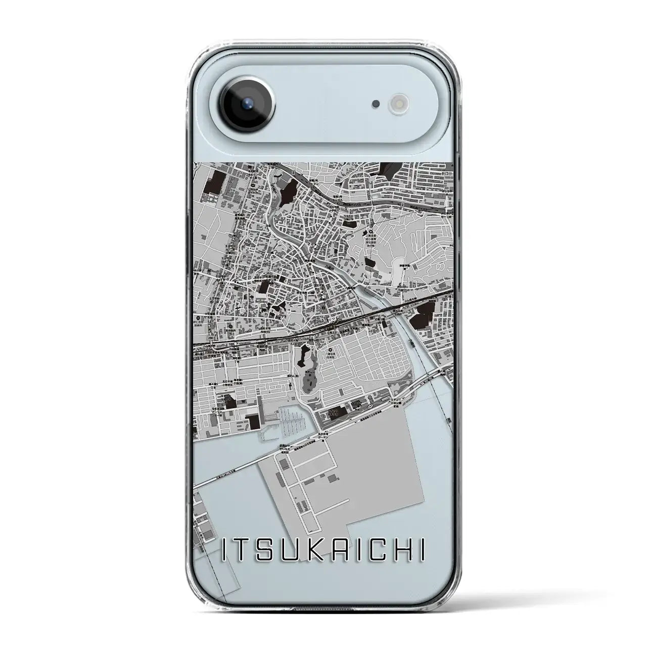 【五日市(広島県)】地図柄iPhoneケース(クリアタイプ)