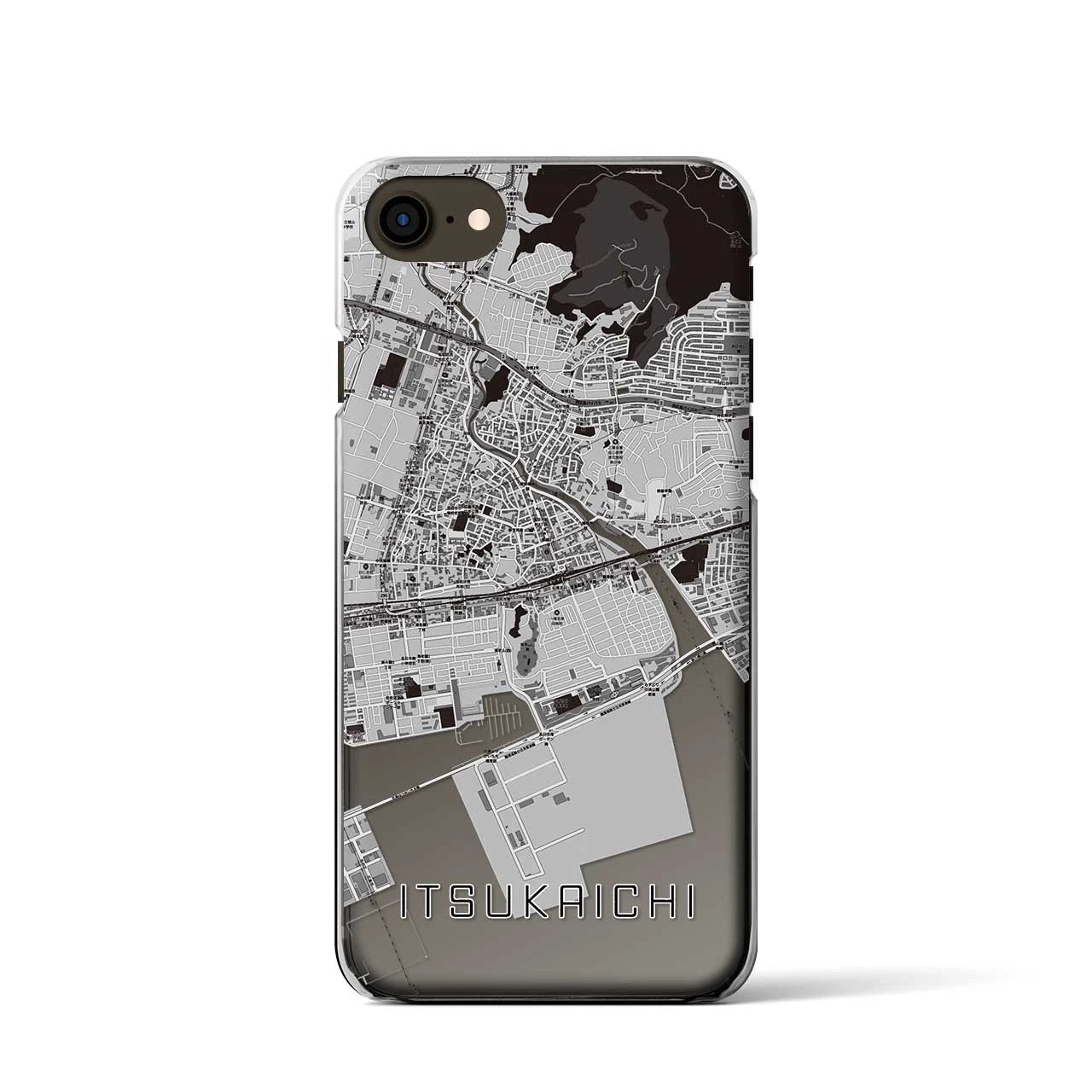 【五日市(広島県)】地図柄iPhoneケース(クリアタイプ)