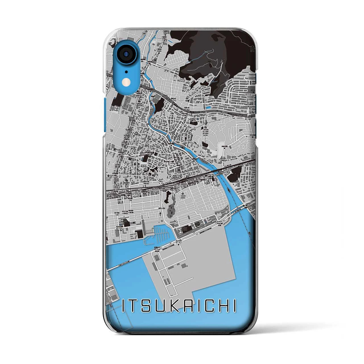 【五日市(広島県)】地図柄iPhoneケース(クリアタイプ)