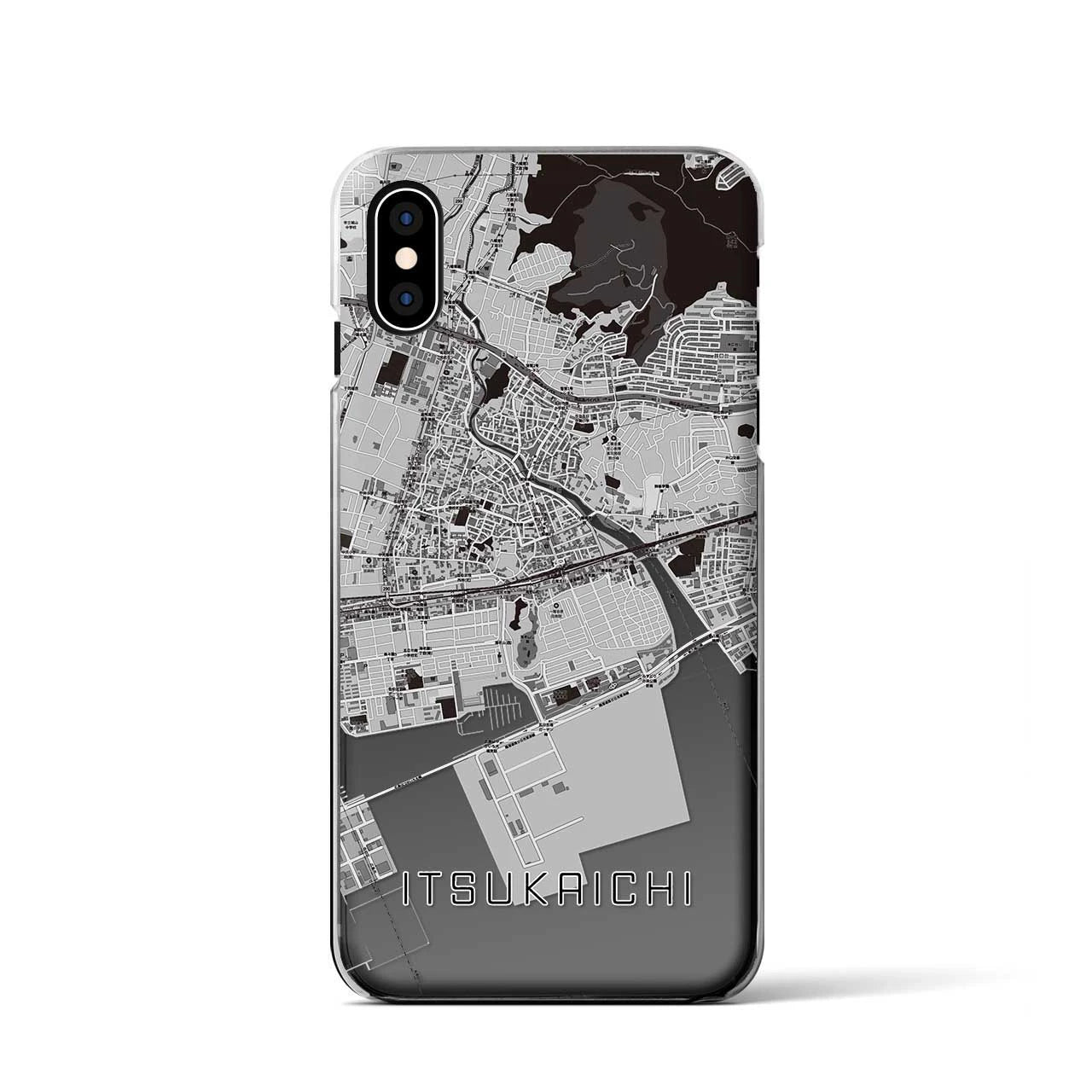 【五日市(広島県)】地図柄iPhoneケース(クリアタイプ)