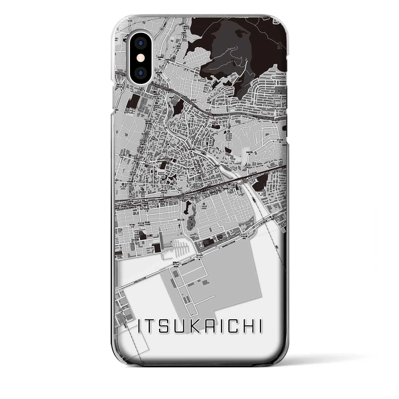 【五日市(広島県)】地図柄iPhoneケース(クリアタイプ)