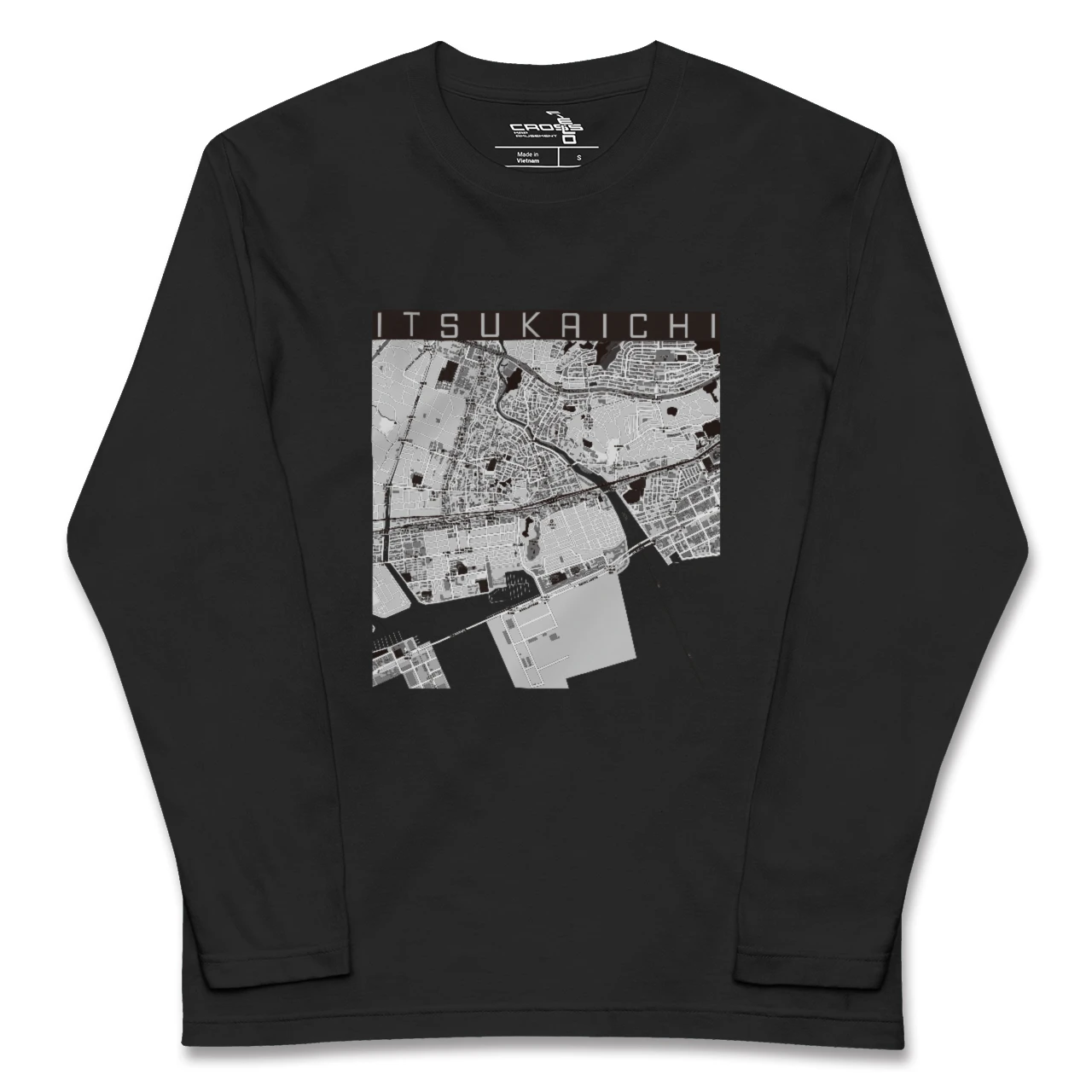 【五日市(広島県)(広島県)】地図柄ロングスリーブTシャツ