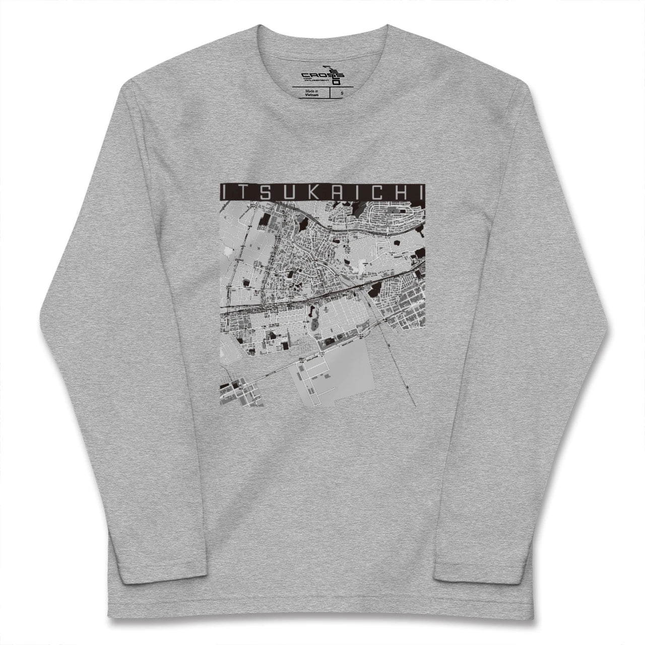 【五日市(広島県)(広島県)】地図柄ロングスリーブTシャツ