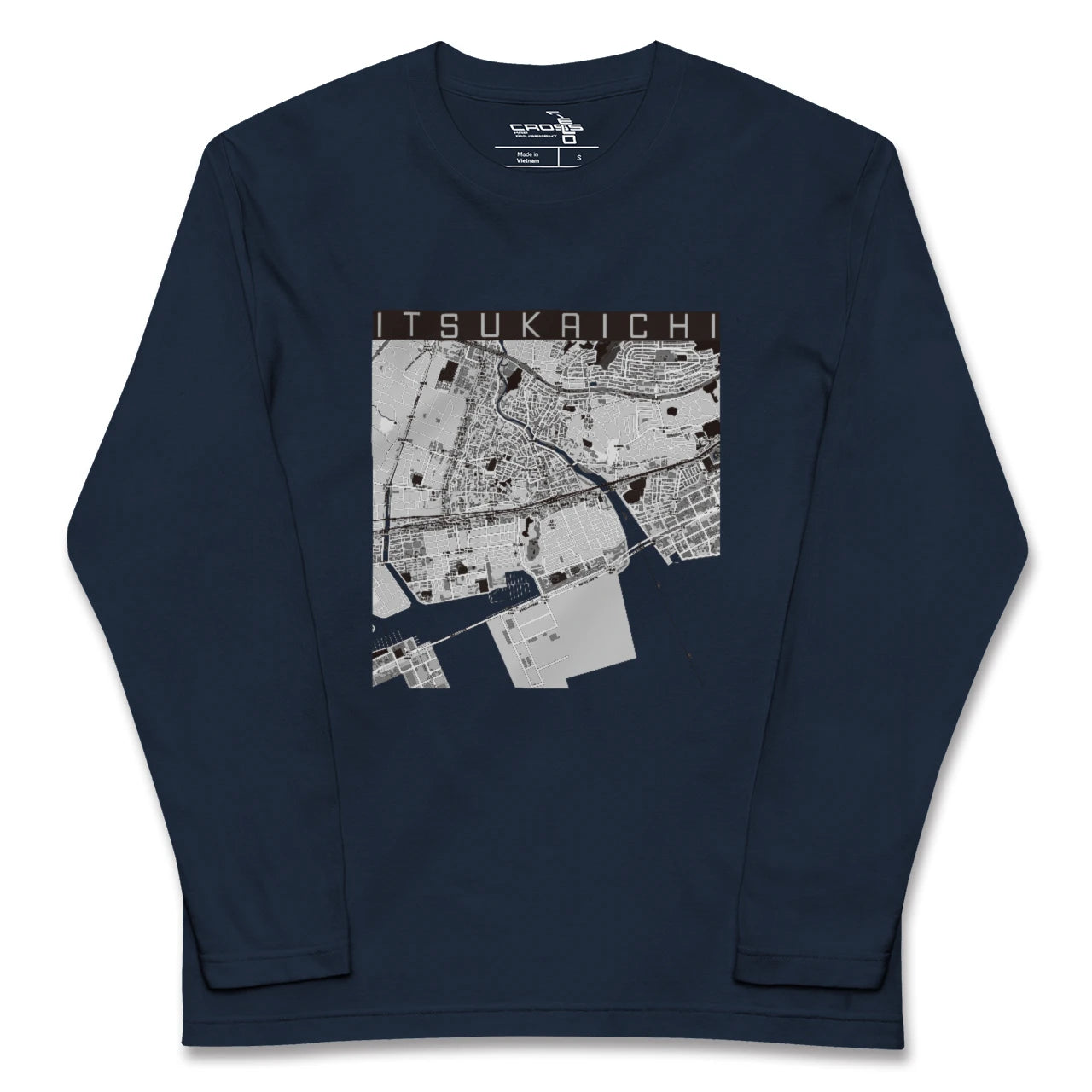 【五日市(広島県)(広島県)】地図柄ロングスリーブTシャツ