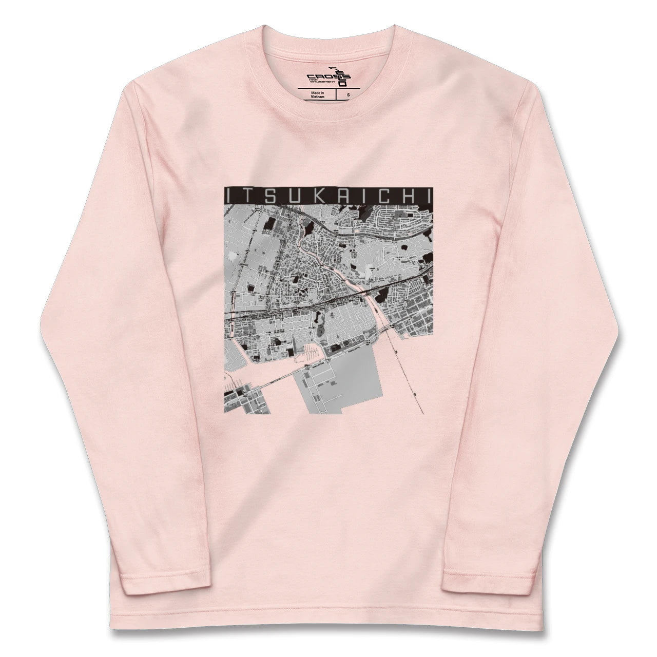 【五日市(広島県)(広島県)】地図柄ロングスリーブTシャツ