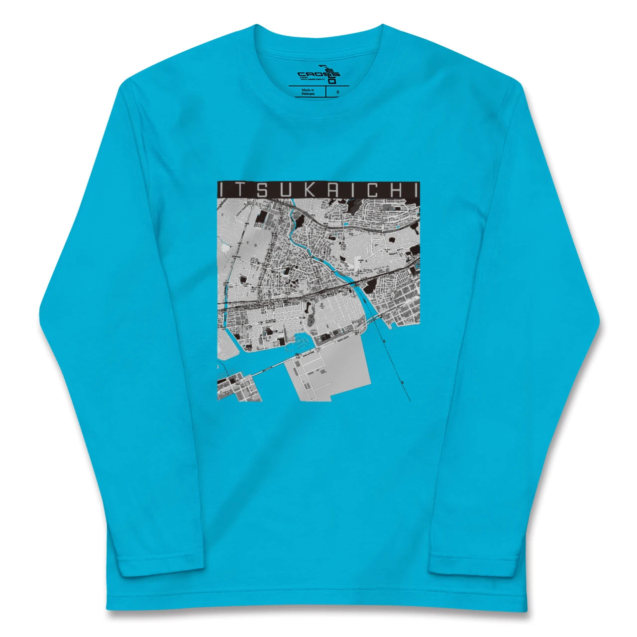 【五日市(広島県)(広島県)】地図柄ロングスリーブTシャツ
